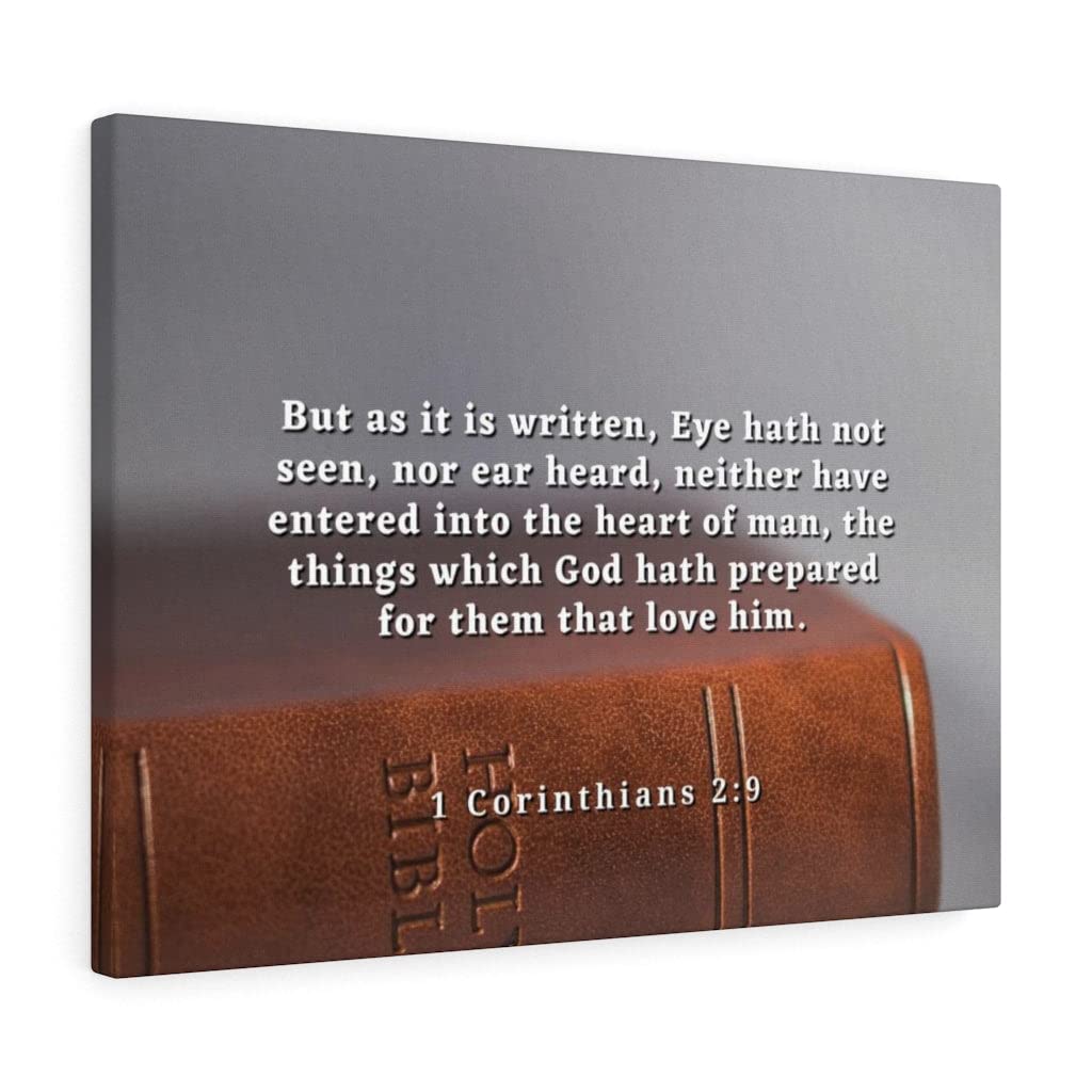 1 Corinthians 2:9 Christian Wall Art - Scripture Print 'Eye Has Not Seen' Bible Verse Decor - Ready to Hang Inspirational Gift for Home, Church & Office