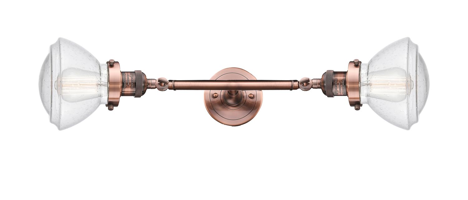 Innovations Lighting 208L-AC-G324-LED Olean 2-Light Bathroom Vanity Light - Franklin Restoration Collection - Perfect for Modern Bathroom Makeovers & Vintage Style Decor