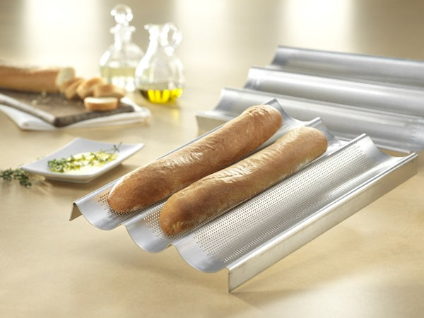 Non-Stick French Baguette Bread Pan - Professional Loaf Baking Tray for Homemade Artisan Bread - Perfect for Oven, Kitchen, and Restaurant Use