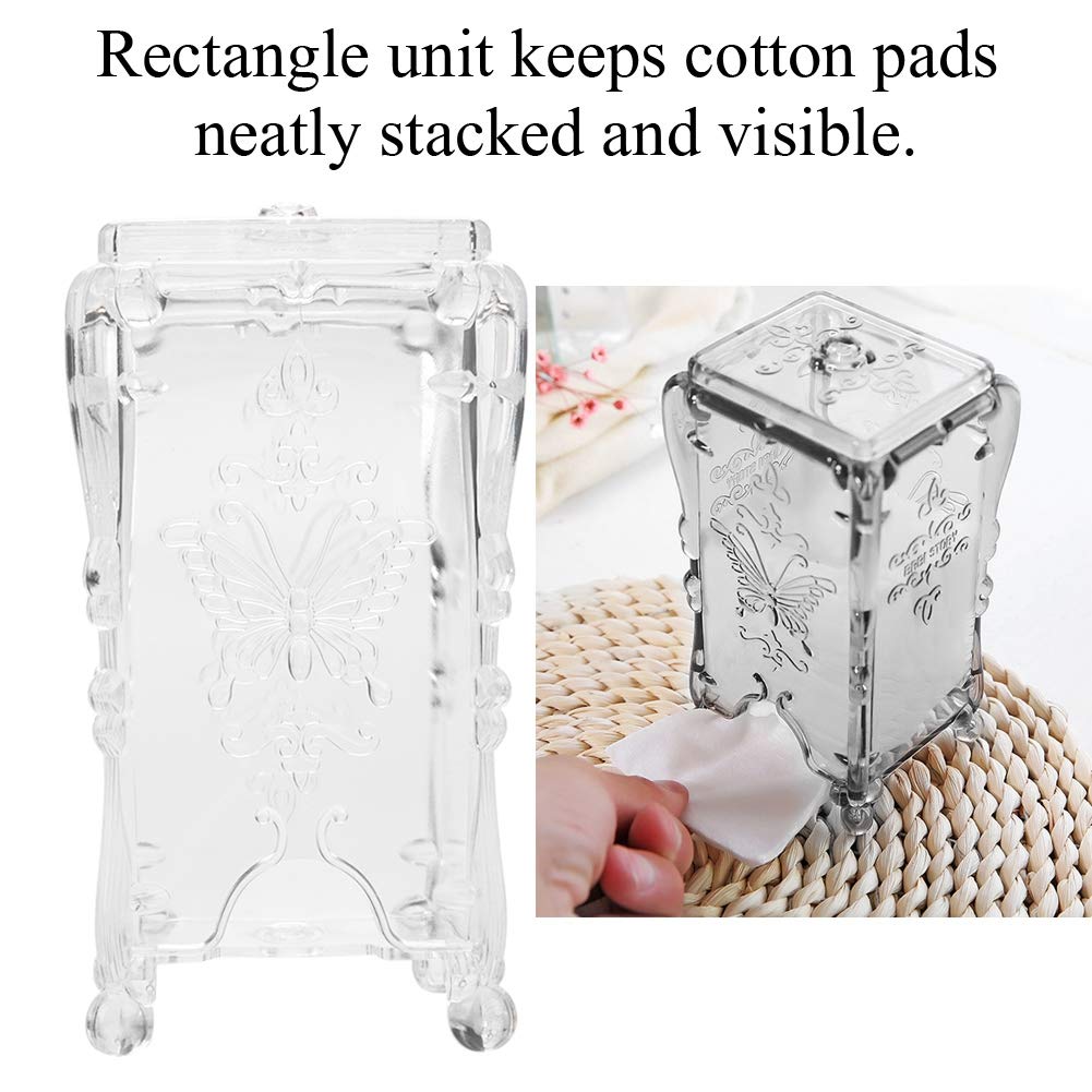 Transparent DIY Nail Art Storage Box - Cosmetic Cotton Pad Organizer for Women | Makeup Tools & Nail Wipes Container | Perfect for Salon, Home Beauty Station & Travel Organization