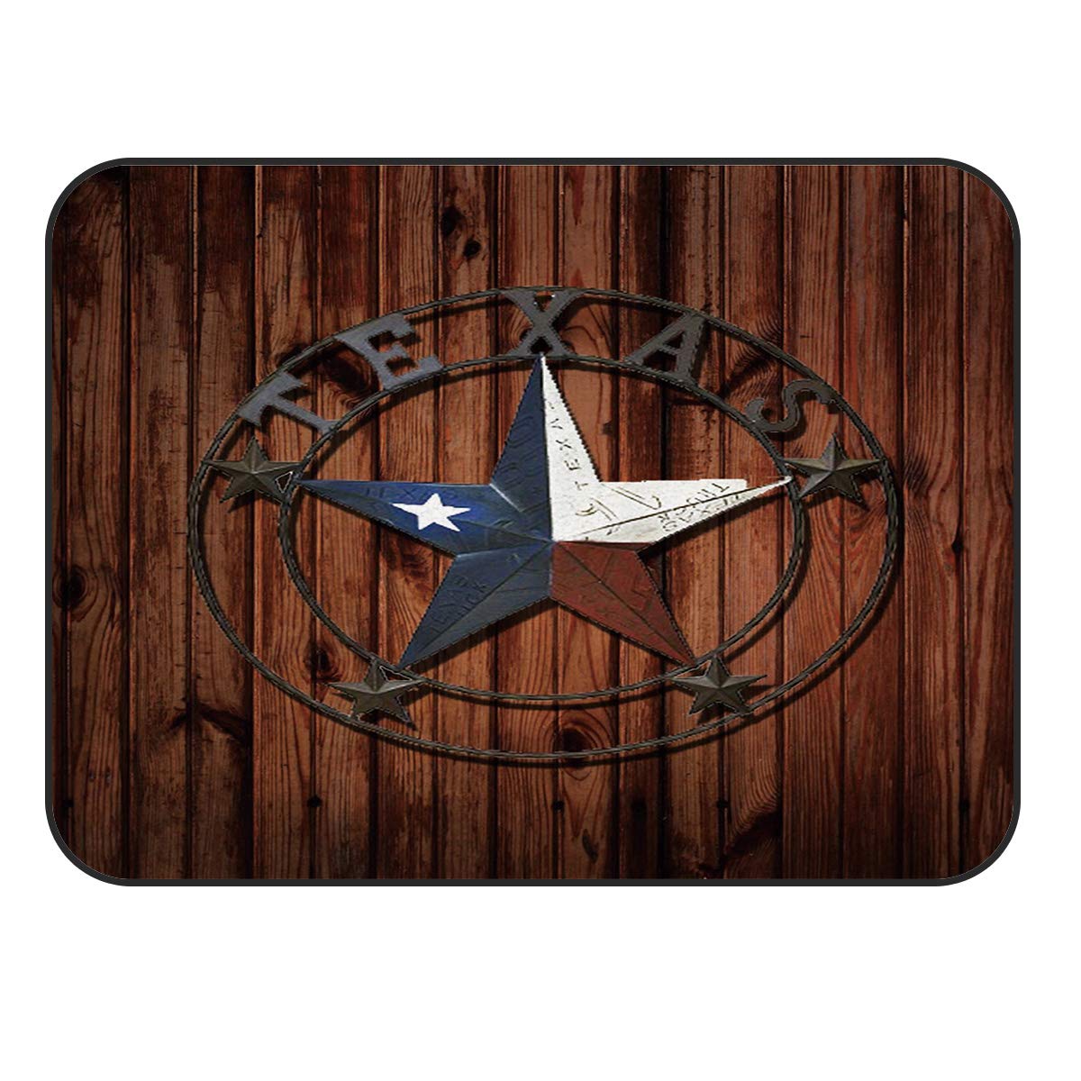 2' x 3' Modern Western Texas Star Area Rug - Soft Nursery Carpet for Kids Room, Rustic Barn Style Indoor/Outdoor Throw Rug for Living Room, Bedroom, Patio & Dorm Decor - Perfect for Western Home Decor and Children's Play Area