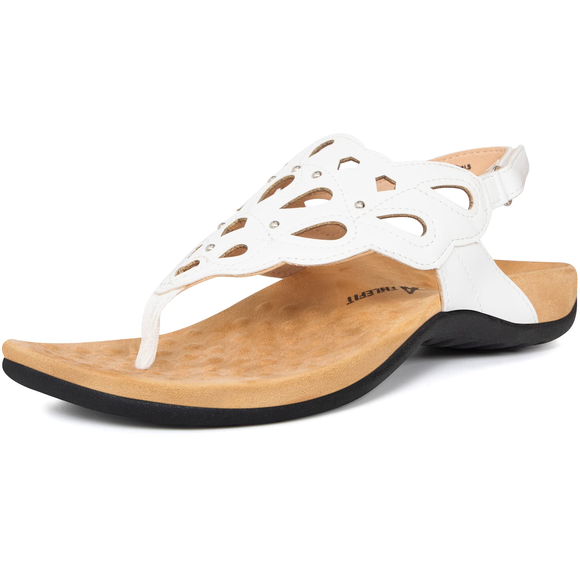 Athlefit Women's Orthopedic Sandals with Arch Support - Comfortable Walking Thong Sandals for Plantar Fasciitis Relief | Perfect for Beach, Travel & Everyday Wear