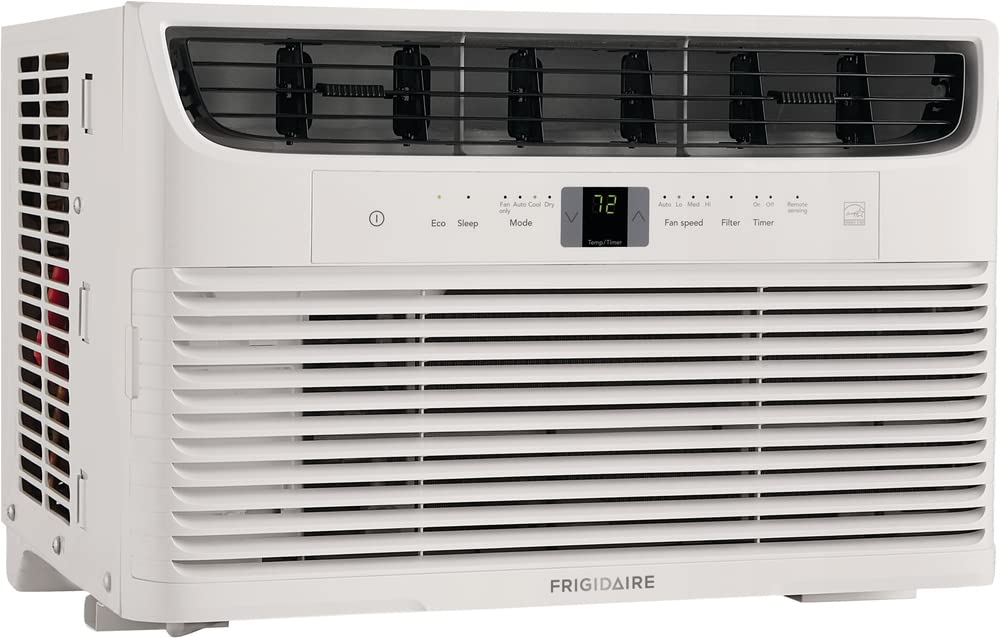 Frigidaire FFRE083WAE 8,000 BTU White Window Air Conditioner with Washable Filter & Remote Control - Perfect for Bedrooms, Living Rooms & Small Spaces (12x12 ft)
