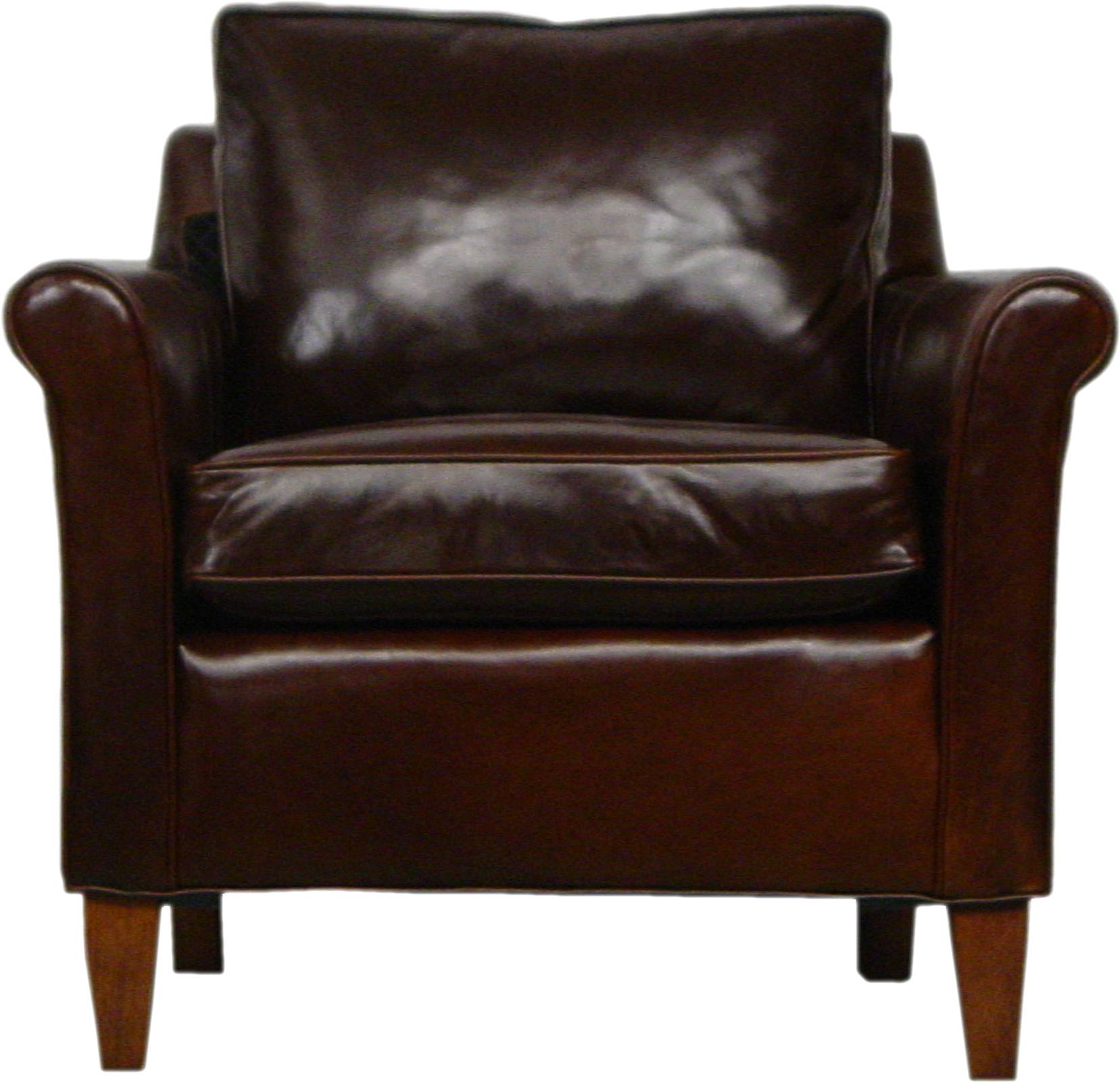 Premium Oscar Leather Club Chair - Genuine Leather, Mid-Century Modern Style, Comfortable Lounge Chair for Living Room, Office, or Study - Perfect for Relaxing & Entertaining Guests