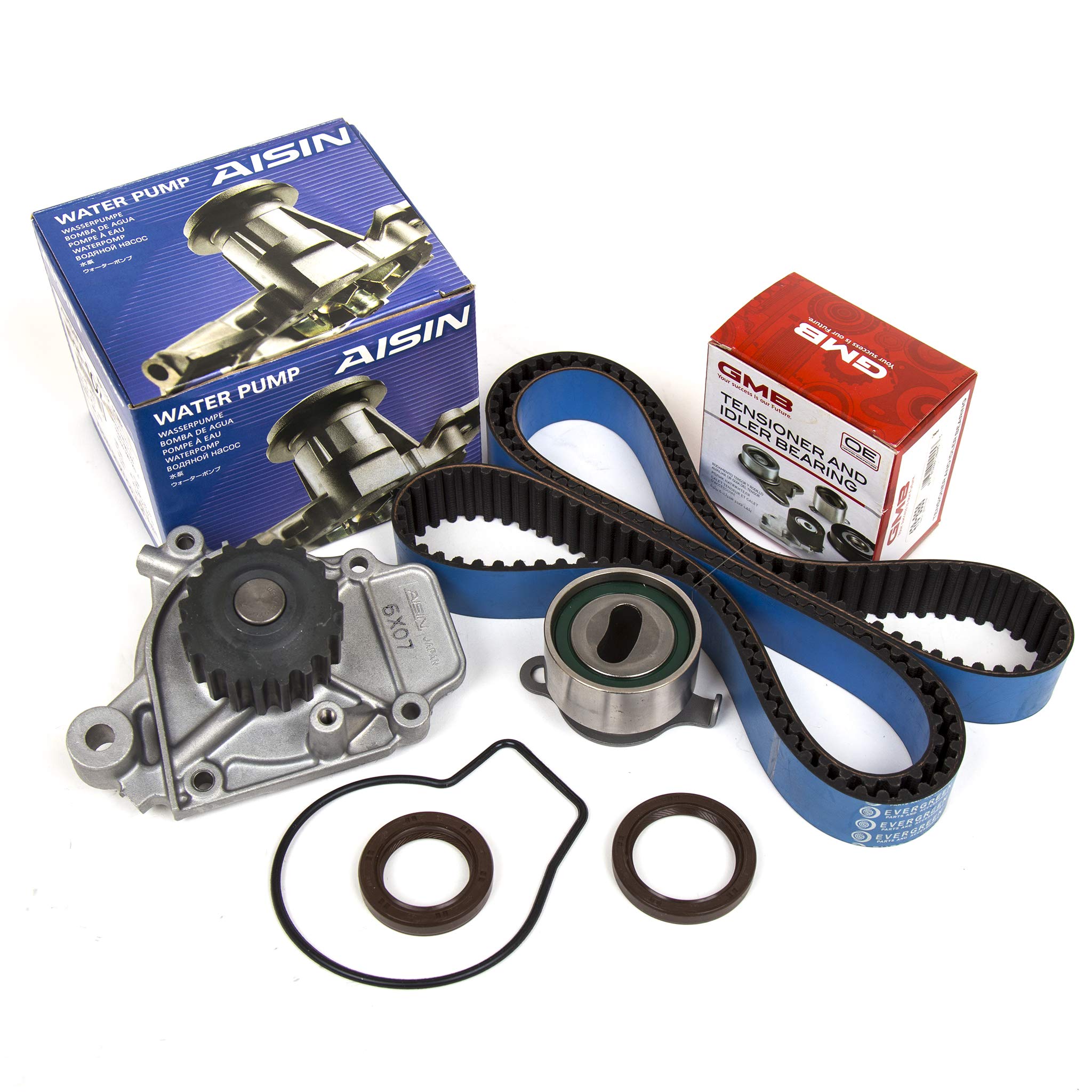 AISIN Timing Belt Kit with Water Pump for 88-95 Honda CRX Civic Del Sol 1.5L SOHC D15B Engine - High Performance Replacement Part for Smooth Driving & Engine Protection