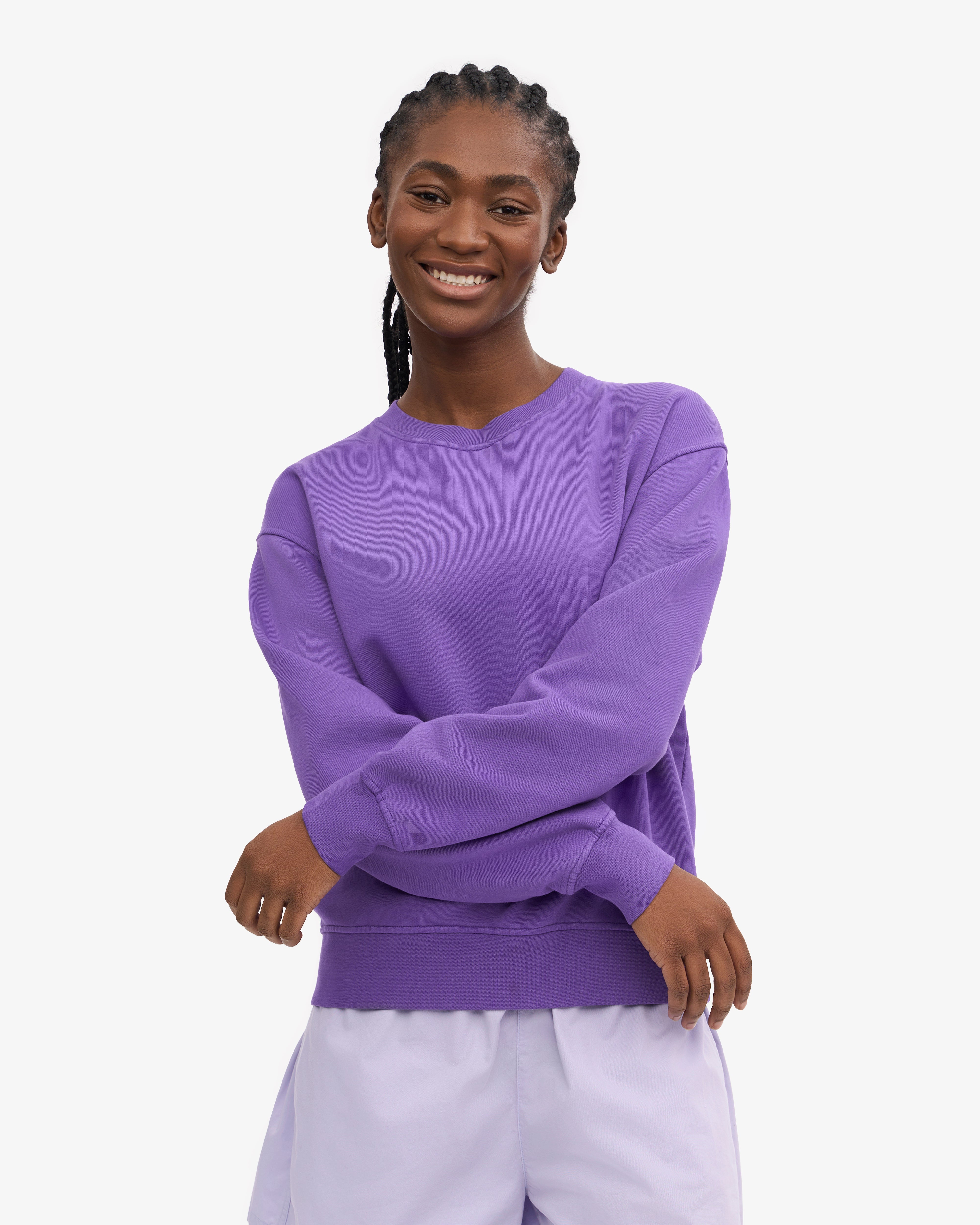 Women's Classic Organic Cotton Crew Neck T-Shirt in Ultra Violet - Soft & Comfortable for Casual Wear, Workouts & Everyday Outfits