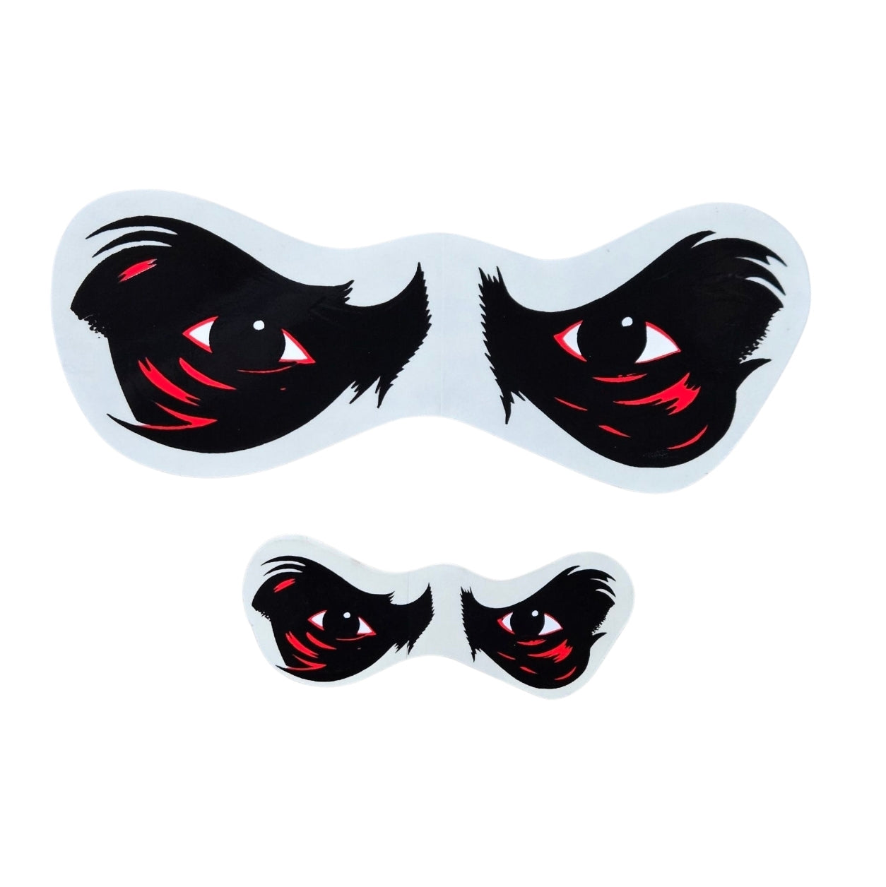 Vintage 80s Santa Cruz EYES Stickers (Set of 2) - Red Eyes Clear Back Decals for Skateboards, Laptops & Water Bottles - Retro Skateboarding Accessories