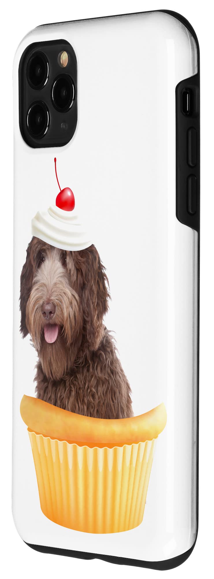 iPhone 11 Pro Max Case - Cute Cupcake & Puppy Design - Durable Shockproof Cover for Labradoodle Lovers - Perfect for Everyday Use, Travel & Gift Giving