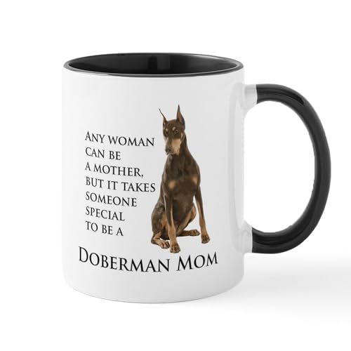 White/Black Inside - Doberman Mom Mugs