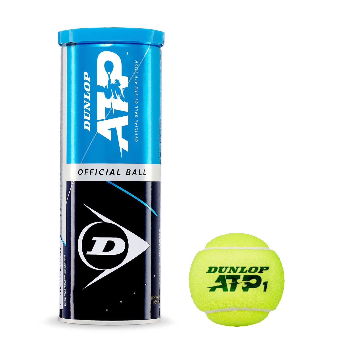Dunlop ATP 3-Tin Tennis Balls - Premium Tennis Balls for Professional & Recreational Play - Ideal for Tennis Courts, Training & Match Play