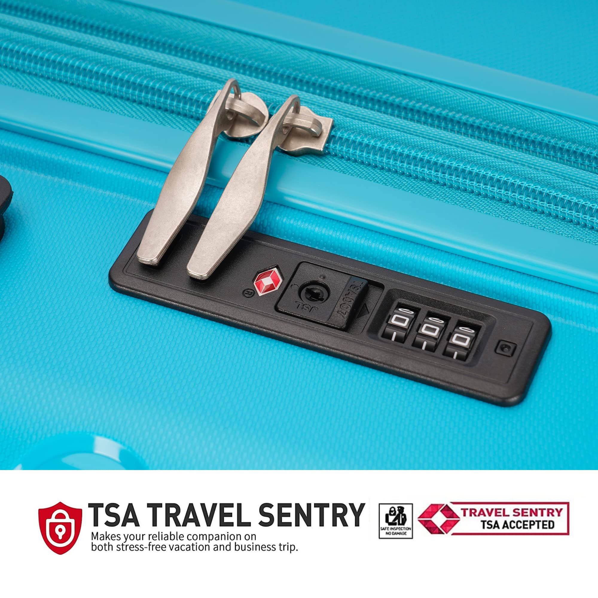 Expandable 2-Piece PP Luggage Set with Spinner Wheels & TSA Lock - 20