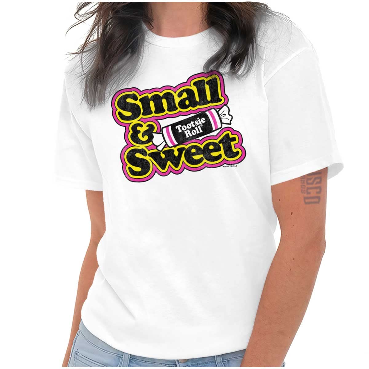 Vintage Retro Candy Small Sweet Tootsie Roll Women's Graphic T-Shirt | Soft Cotton Tee for Casual Wear, Parties & Nostalgic Fashion