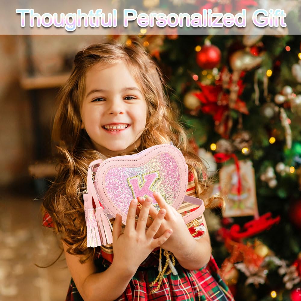 Cute Heart-Shaped Crossbody Bag for Toddler Girls - Perfect Birthday Gift, Kids Purse with Adjustable Strap for Play & Dress-Up | Ideal for Parties, School & Pretend Play