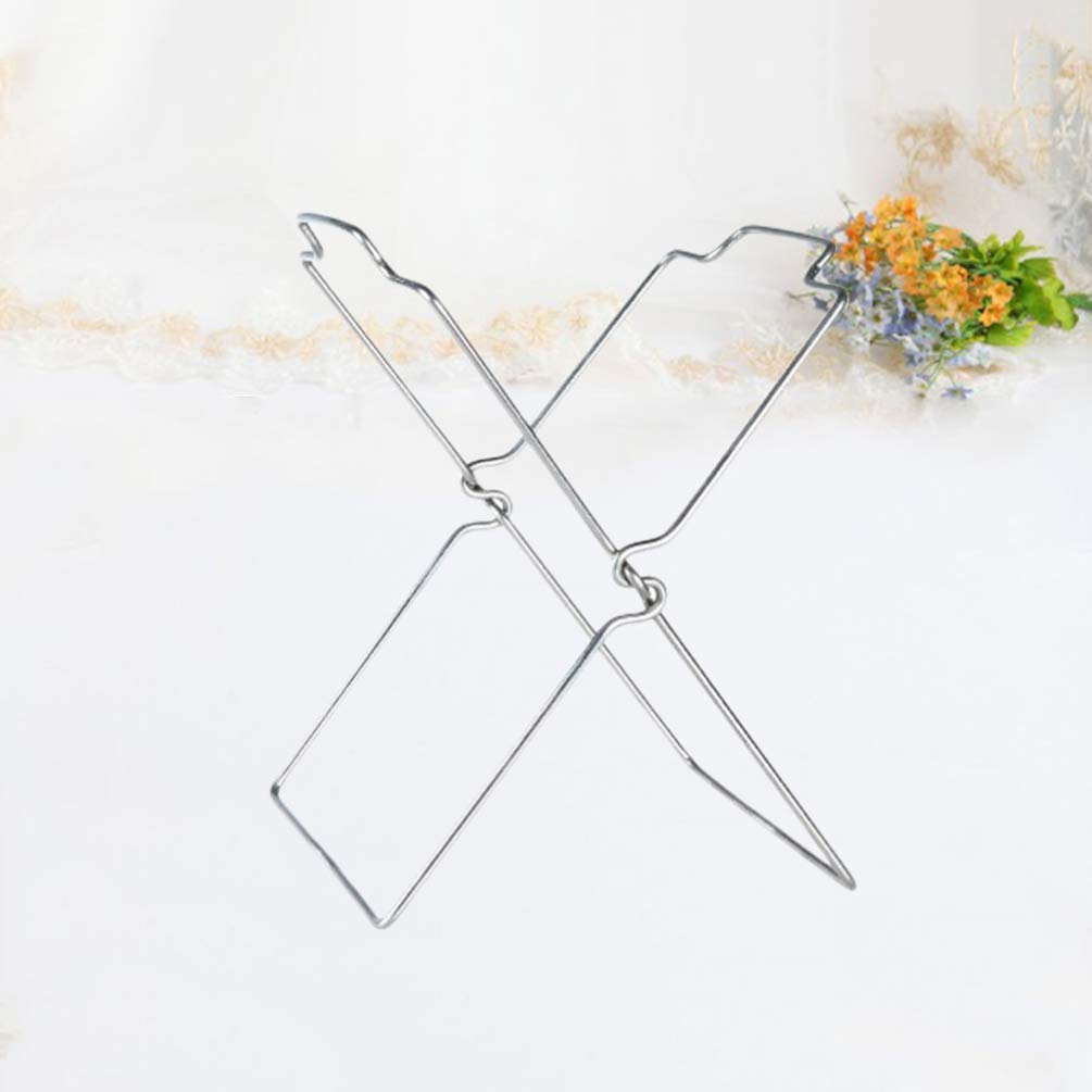 Foldable Stainless Steel Trash Bag Holder - Metal Garbage Bag Bracket for Kitchen, Bathroom & Outdoor Use - Durable Dishcloth & Towel Rack Organizer - Perfect for Trash Cans, Bins & Waste Management