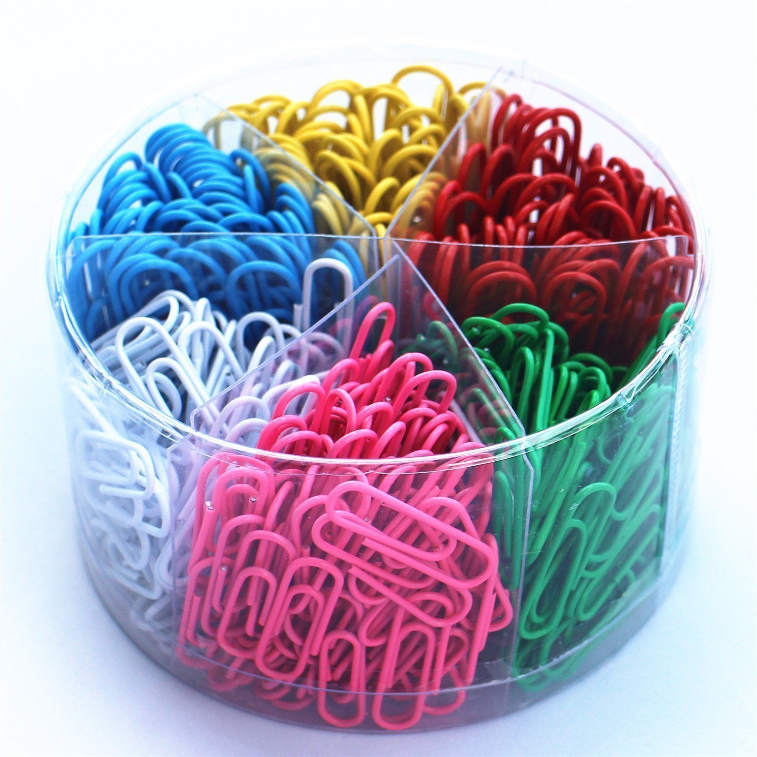 WOIWO 450pcs Colorful Paper Clips - 28mm & 50mm for Office & School Use