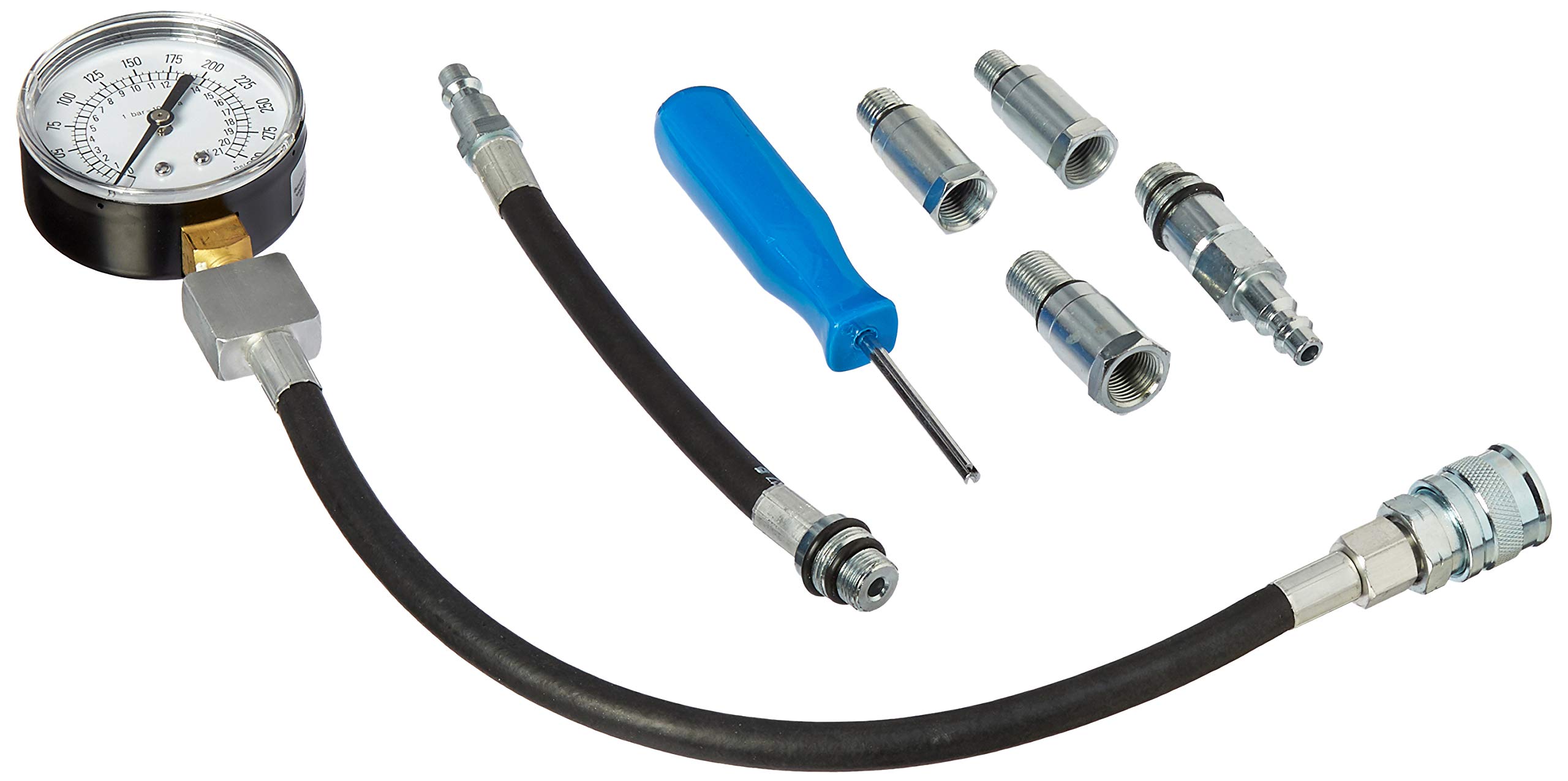 SG Tool Aid 34300 Heavy Duty Compression Tester Kit - Professional Engine Diagnostic Tool for Cars, Trucks & Motorcycles | Perfect for Mechanics & DIY Auto Repair