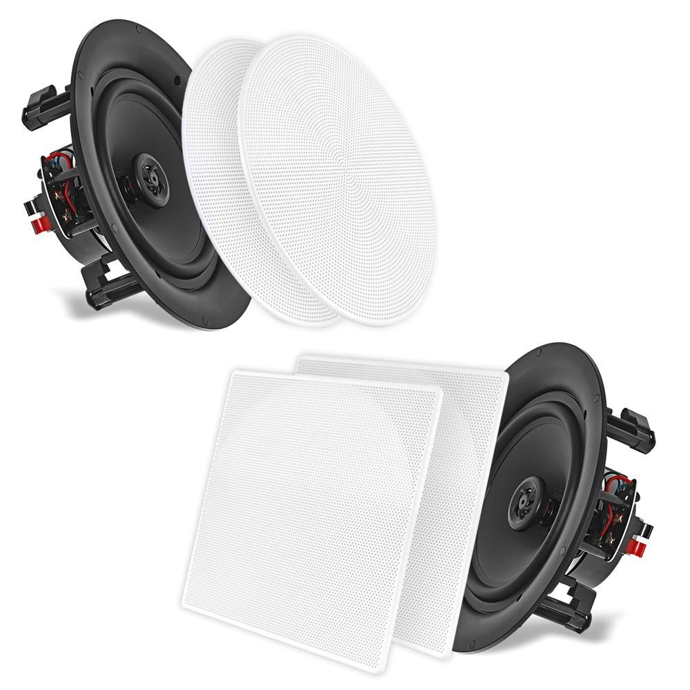 6.5 Inch In-Wall & Ceiling Speakers - Premium Home Audio System for Living Room, Bedroom, and Home Theater Installation