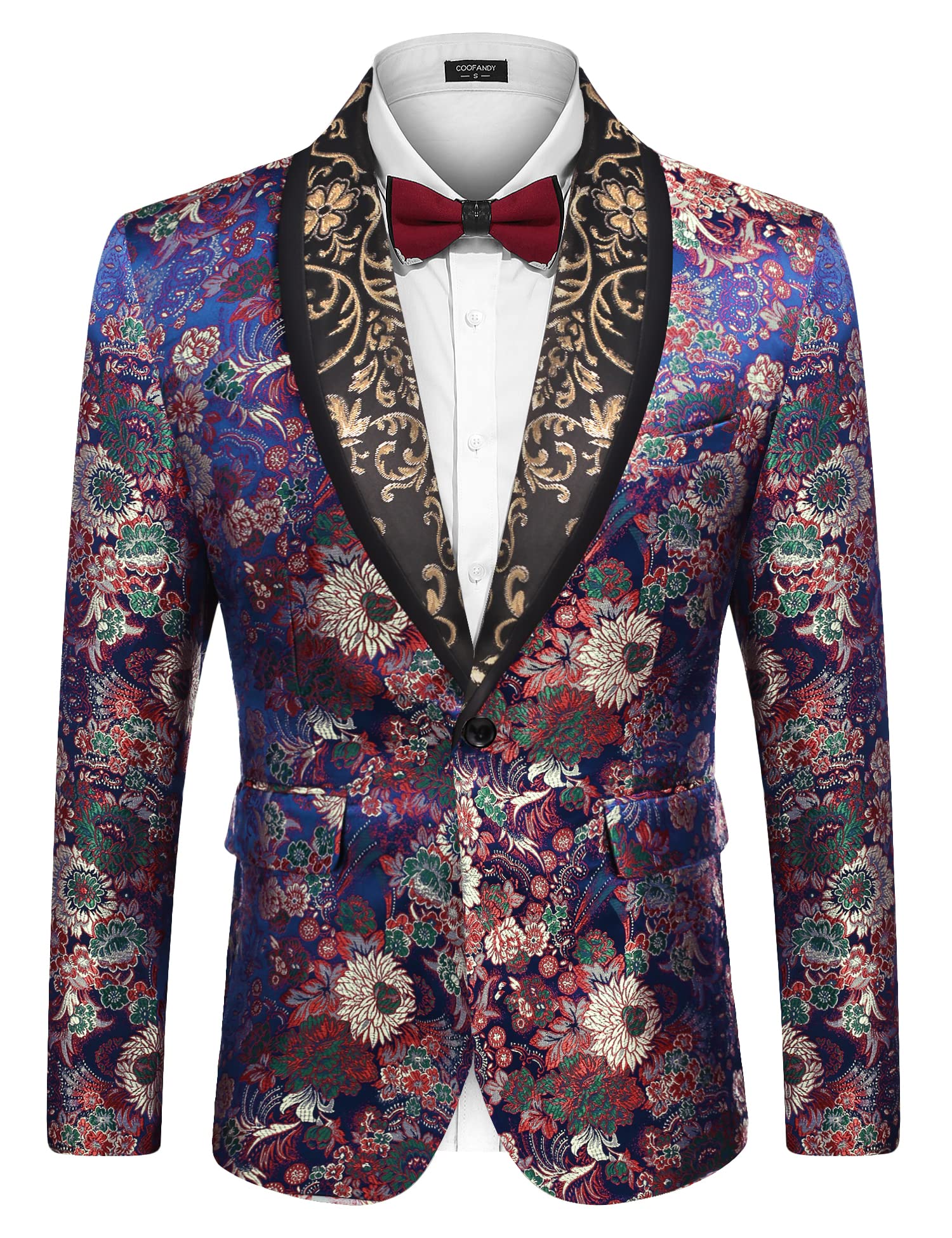 COOFANDY Men's Floral Slim Fit Blazer for Wedding & Party
