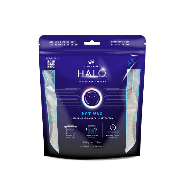 Finish Line HALO HOT WAX Bicycle Chain Lube 600g - Premium Bike Lubricant for All Weather Conditions, Ideal for Road & Mountain Biking