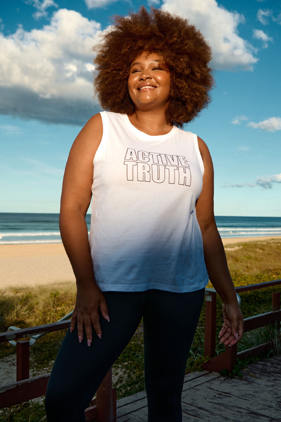 Everyday Cotton Tank Top with White Logo - Soft & Comfortable Women's Casual Wear for Summer, Gym, and Layering
