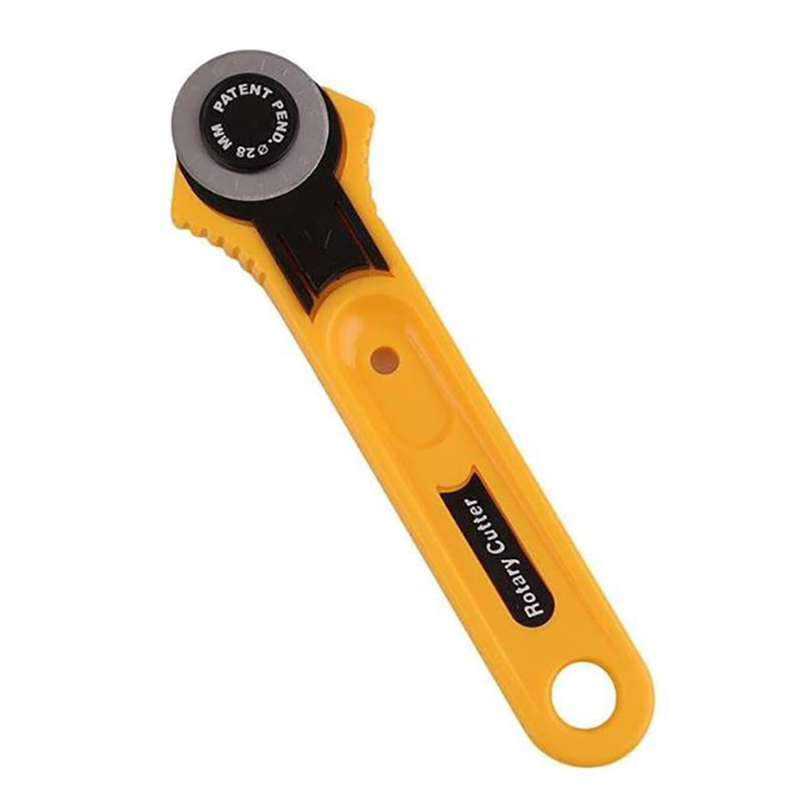 Sevenfly Rotary Fabric Cutter - Professional Round Cutting Knife for Sewing, Quilting & Crafting - Ergonomic Yellow Blade for Precise Fabric Cutting - Perfect for DIY Projects, Dressmaking & Scrapbooking