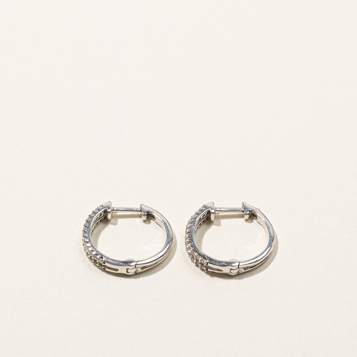 14K Gold Pave Diamond Huggie Hoop Earrings for Women | 0.26 Carat Total Weight | Perfect for Everyday Wear, Date Nights & Special Occasions