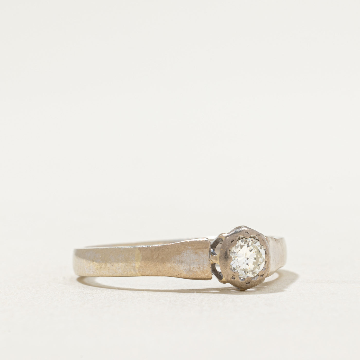 0.22ct Solitaire Bezel Set Diamond Ring - Size 8.75 | Elegant Engagement & Wedding Band for Women | Perfect for Proposals, Anniversaries & Special Occasions