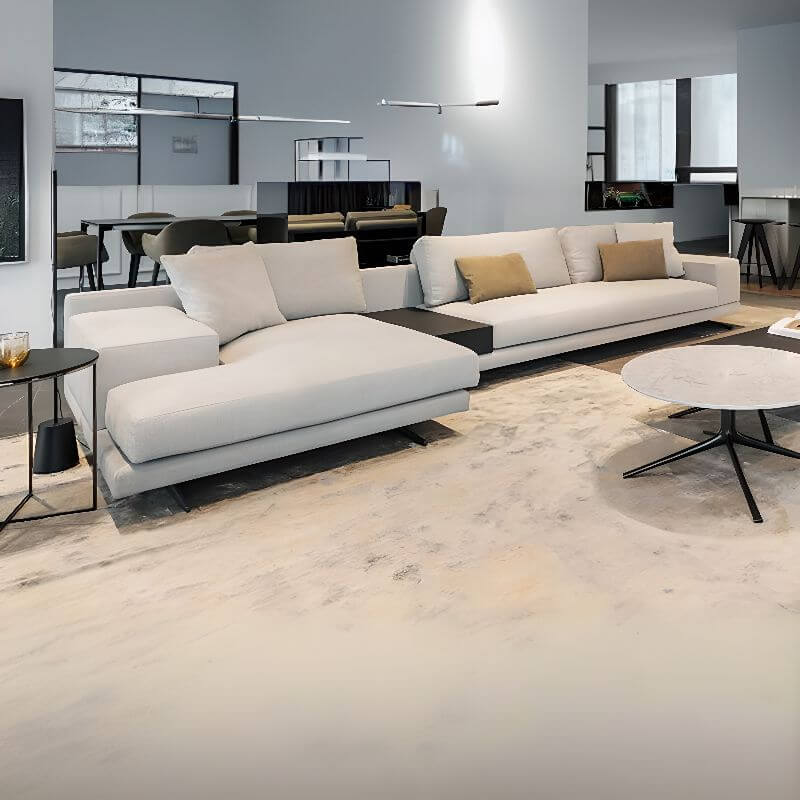 L-Shaped Left/Straight Corner Sectional Sofa with Stain-Resistant Fabric, Pillow Back, Sponge Filling & Square Arms - 1 or 2 Piece Set for Living Room, Lounge or Home Theater Comfort