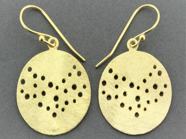 22K Gold Over Silver Lunar Disc Earrings – Elegant Celestial Jewelry for Women, Perfect for Parties, Weddings & Everyday Wear