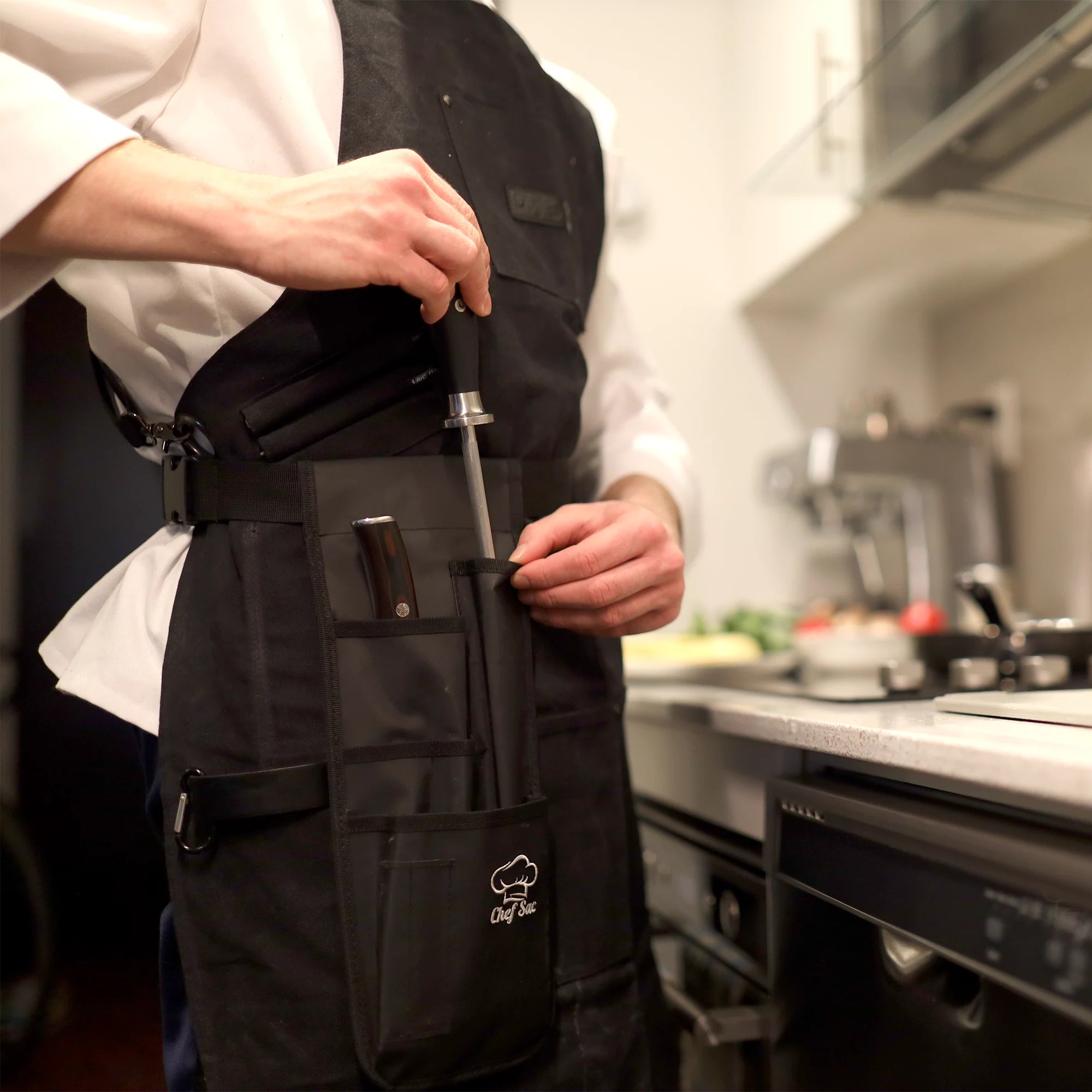 Premium Leather Chef Knife Holster - Durable & Stylish Knife Sheath for Professional Chefs & Home Cooks - Perfect for Kitchen, Camping & Outdoor Cooking