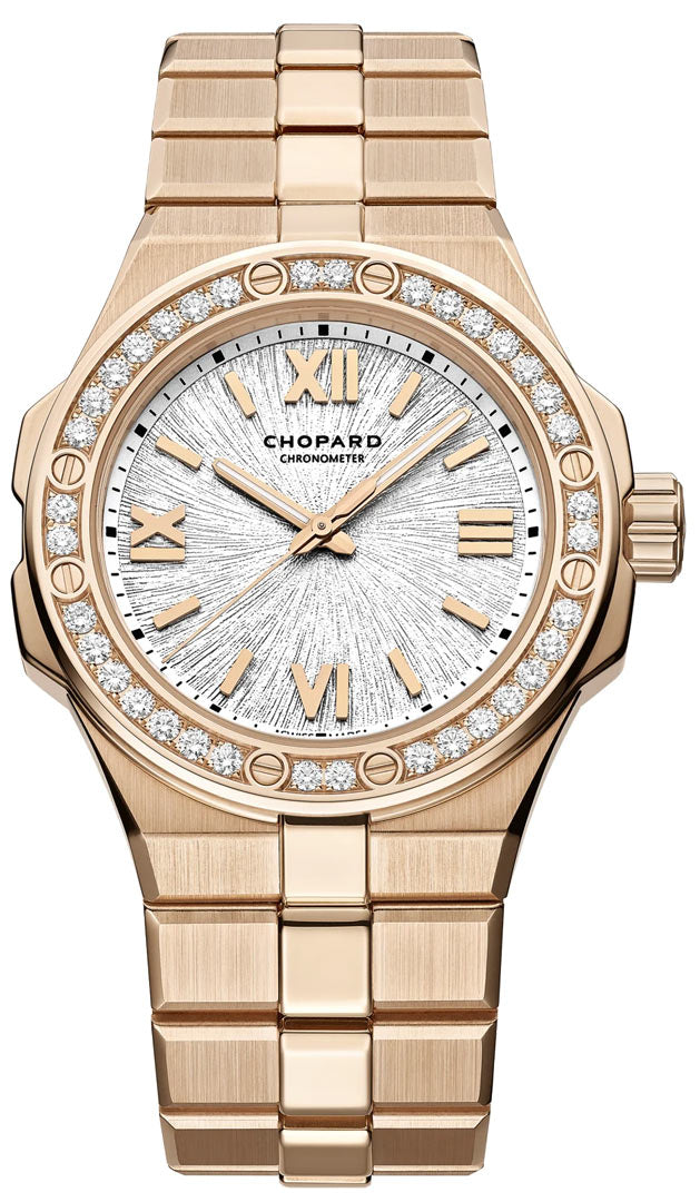 Chopard Alpine Eagle 18K Rose Gold Diamond Ladies Watch - Luxury Swiss Timepiece for Women, Elegant Dress Watch for Special Occasions & Formal Events