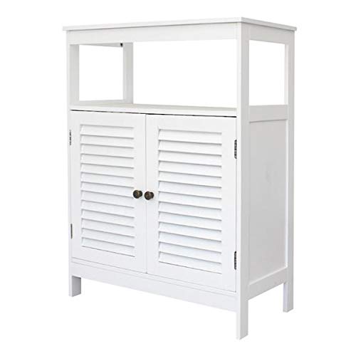 White Storage Cabinet with Doors - Organize Garage, Kitchen Pantry, Office, Patio & Laundry Room - Durable Shelving Cabinet for Home Storage Solutions