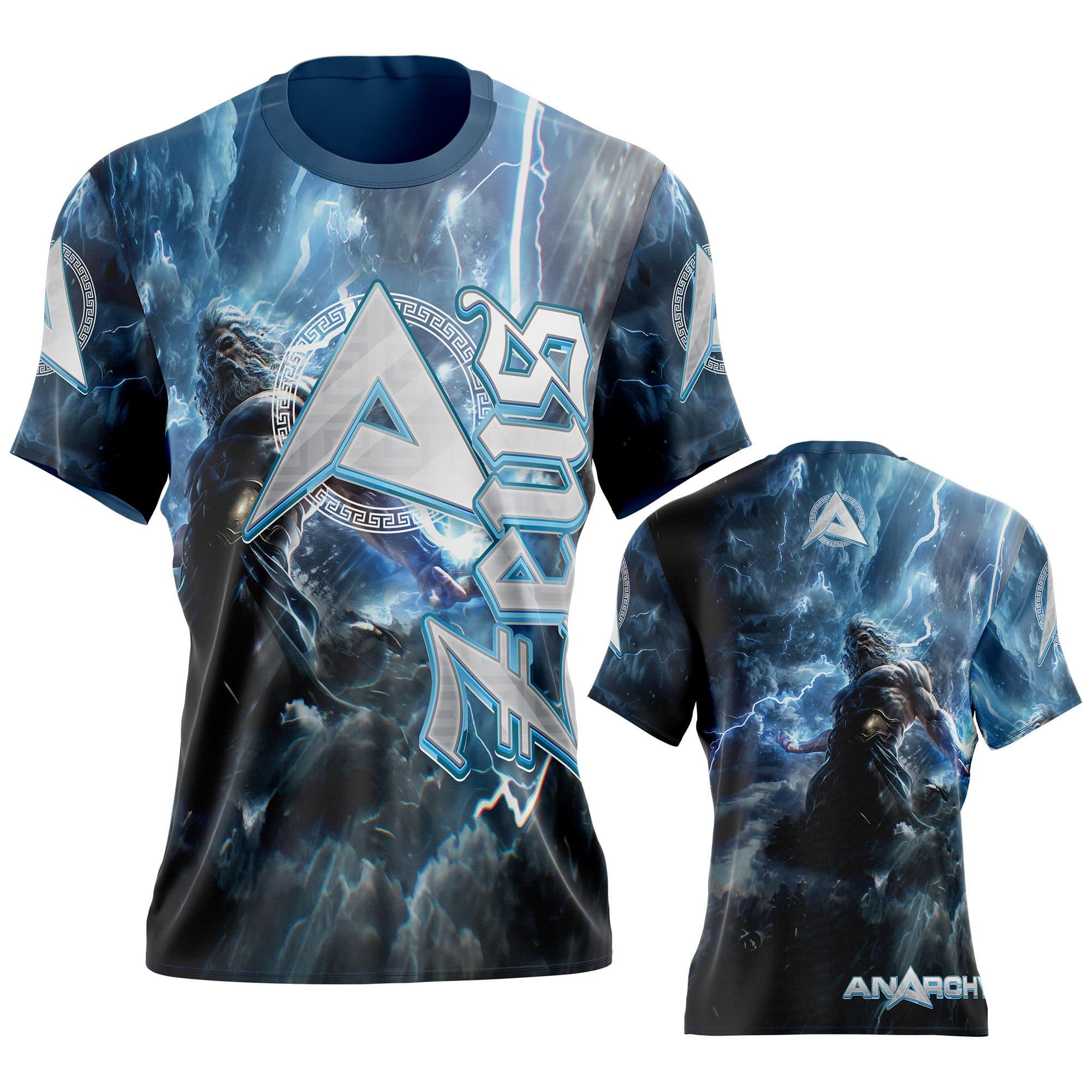 Anarchy Bat Company Men's Short Sleeve T-Shirt - Zeus Graphic Tee for Baseball Fans | Casual Streetwear & Game Day Outfit