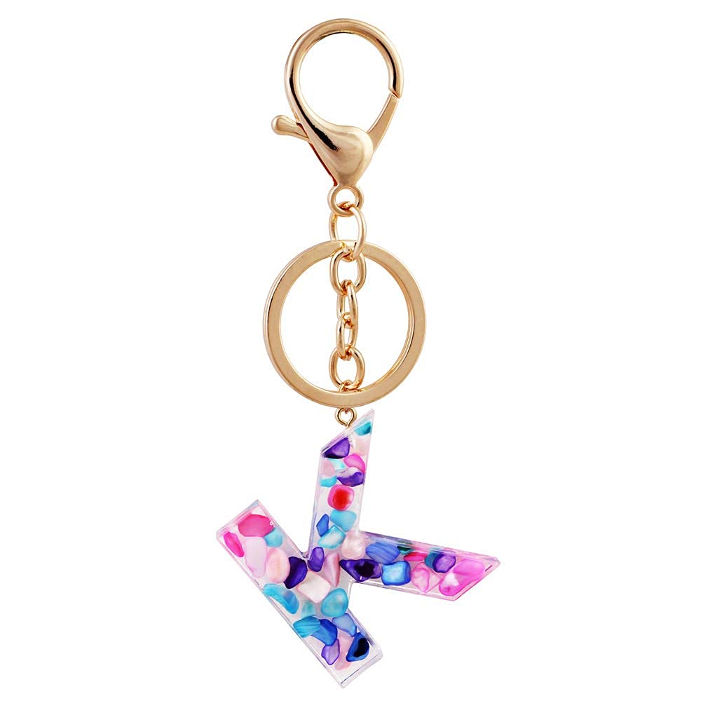 Personalized Initial Keychain - Custom Letter K Keychain for Keys, Bags & Gifts | A-Z Alphabet Key Rings for Women, Men & Kids | Perfect for Birthdays, Anniversaries & Party Favors