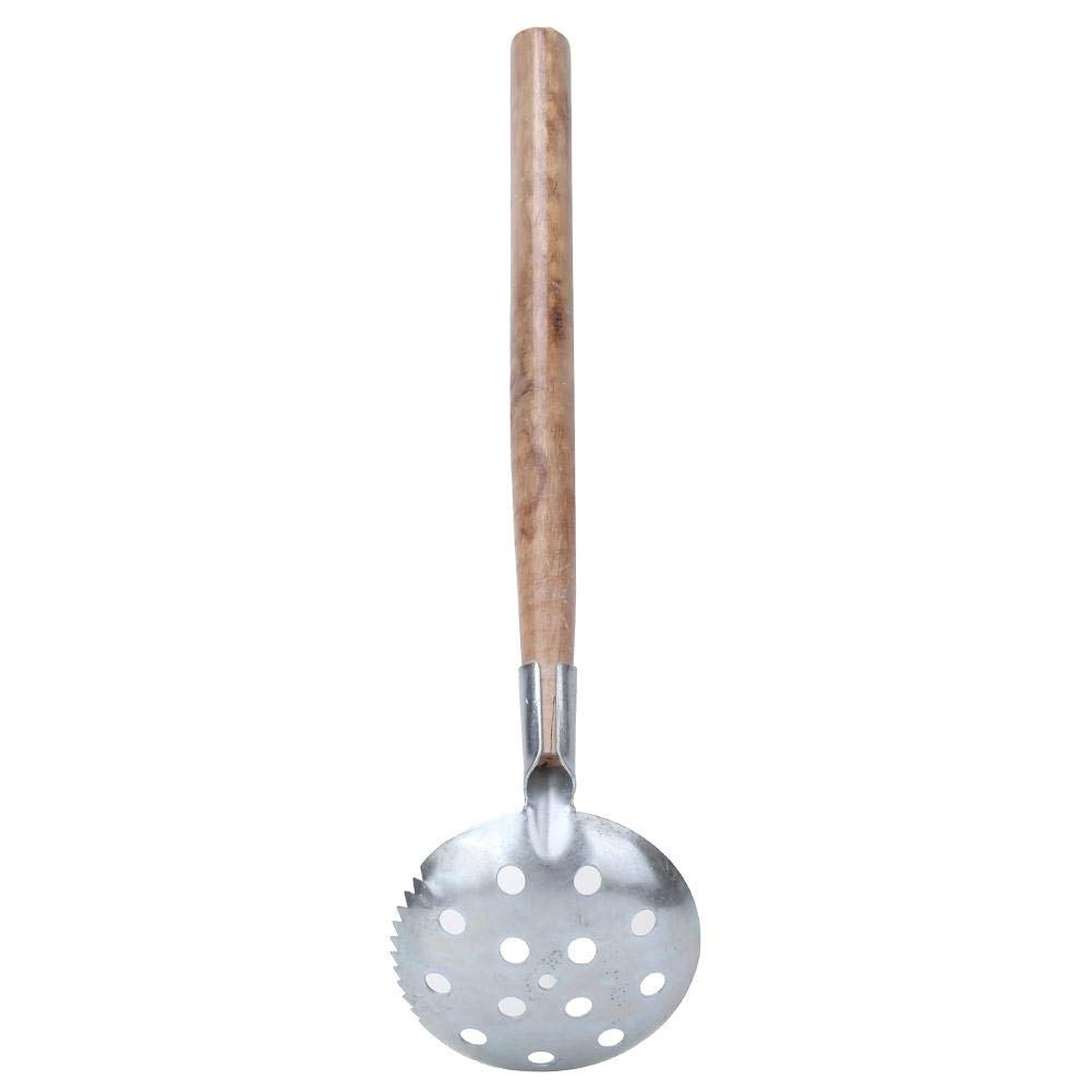 2Pcs Winter Ice Fishing Scoop with Wooden Handle & Iron Skimmer - Durable Ice Fishing Tools for Outdoor Winter Fishing, Ice Hole Cleaning & Skimming - Perfect for Ice Anglers & Winter Fishing Enthusiasts