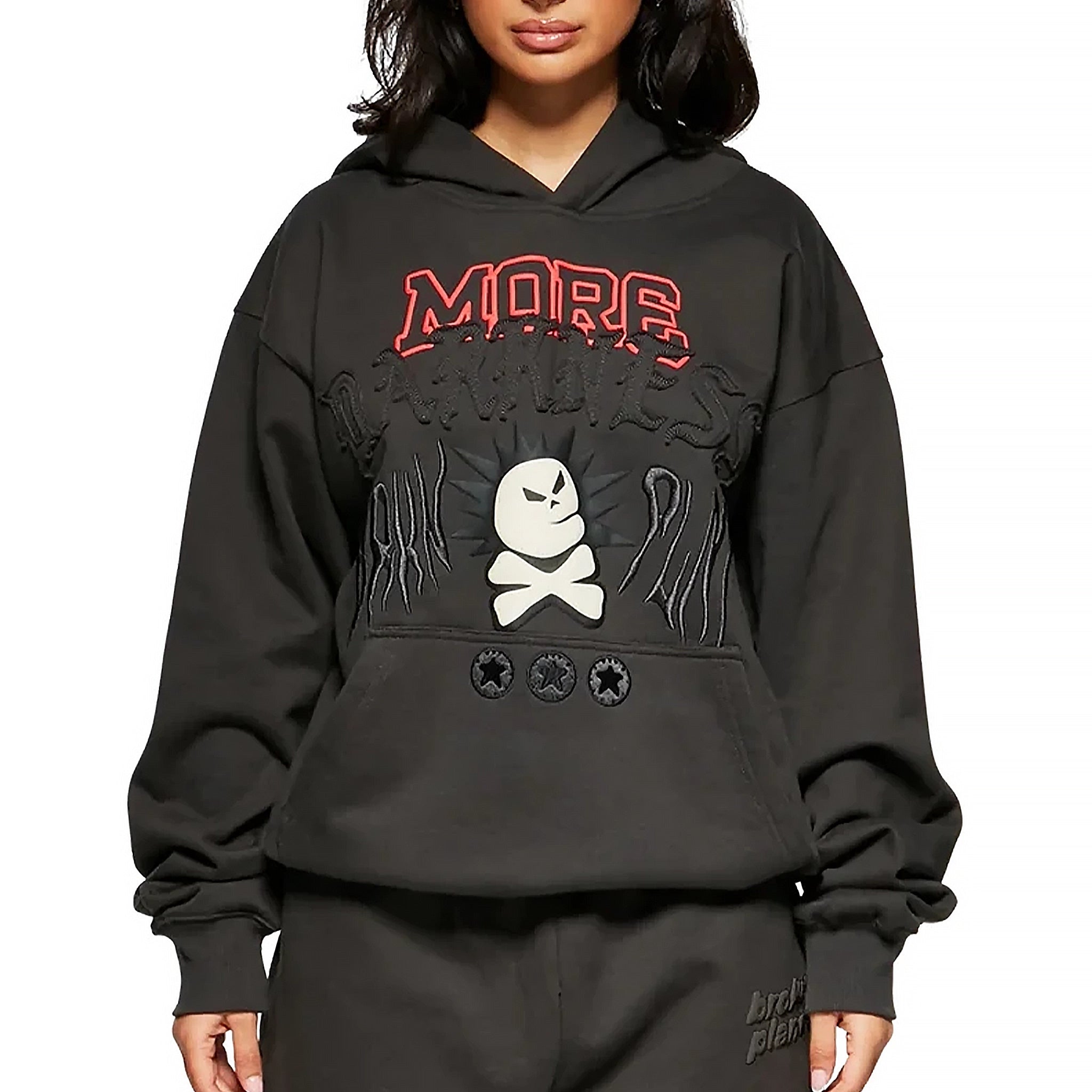 Broken Planet More Darkness Soot Black Hoodie - Trendy Streetwear Pullover for Men & Women | Perfect for Urban Fashion, Casual Outfits, and Cold Weather Layering