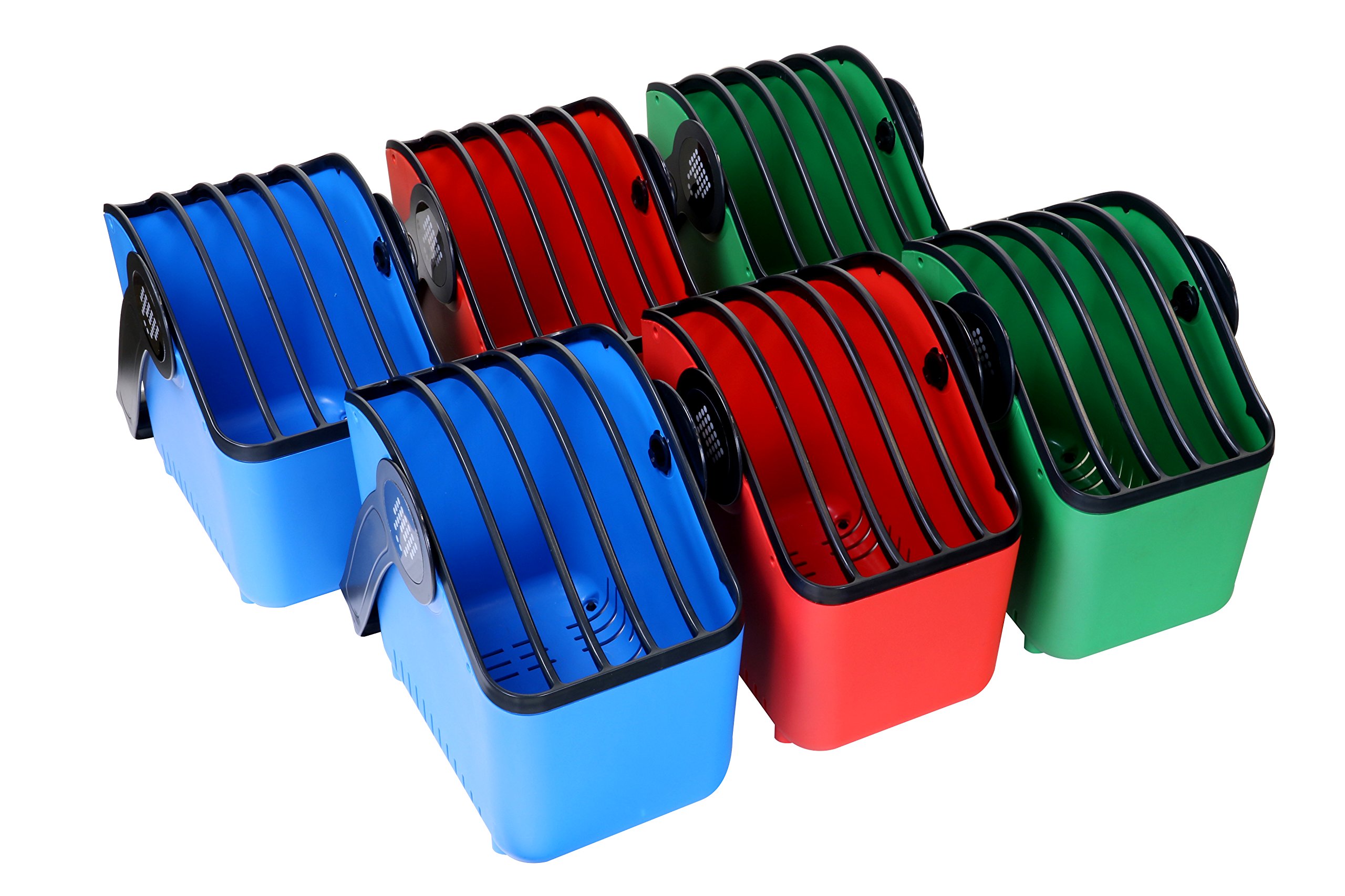 LocknCharge Large Plastic Device Baskets for Classroom & Office Organization - Set of 6 Durable Storage Bins for iPads, Tablets, Laptops & Tech Accessories - Perfect for Schools, Libraries & Workspaces