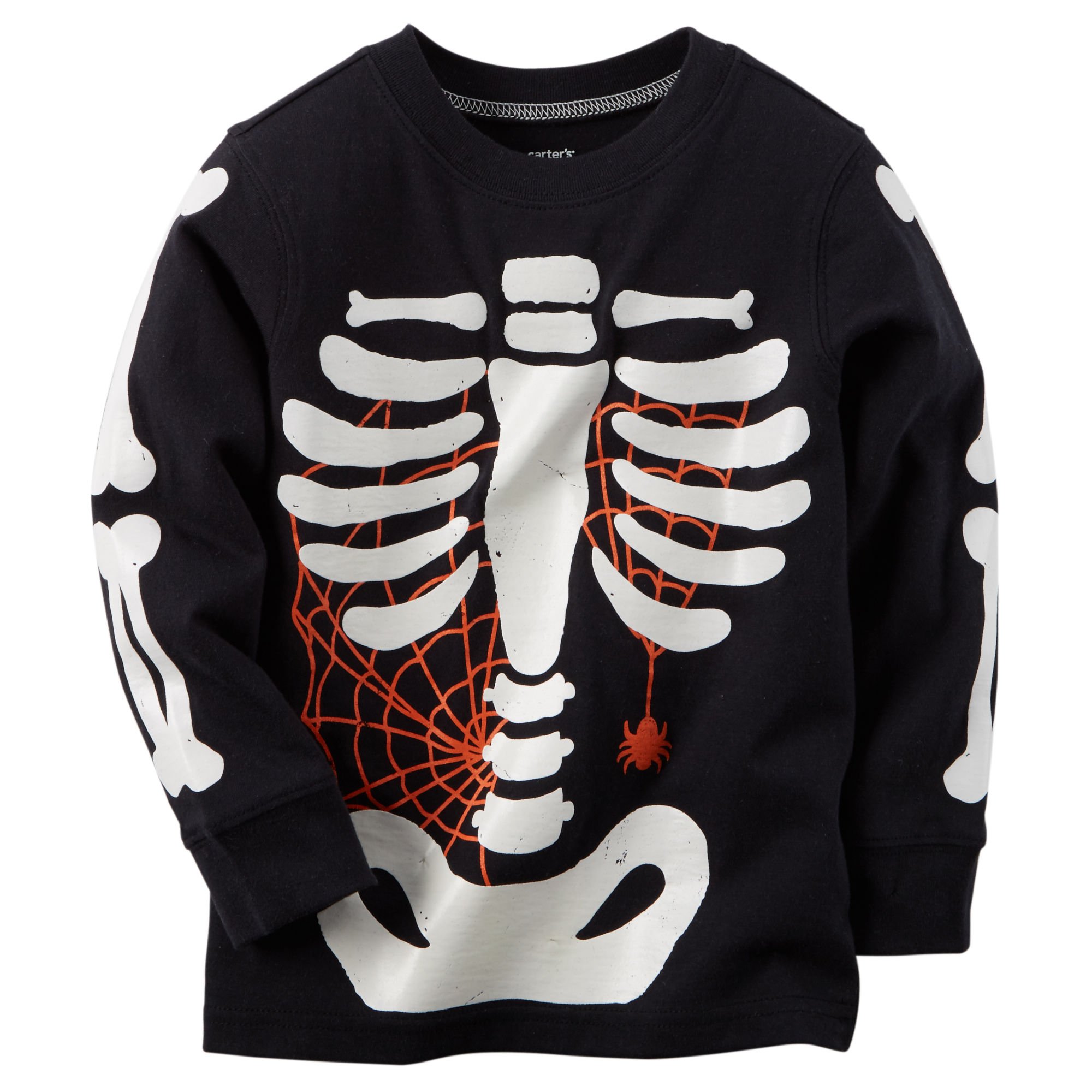 Carters Baby Boys Halloween Skeleton T-Shirt - Black Short Sleeve Cotton Tee for Infants 3 Months | Cute Holiday Outfit for Trick or Treat, Photo Shoots & Fall Festivals