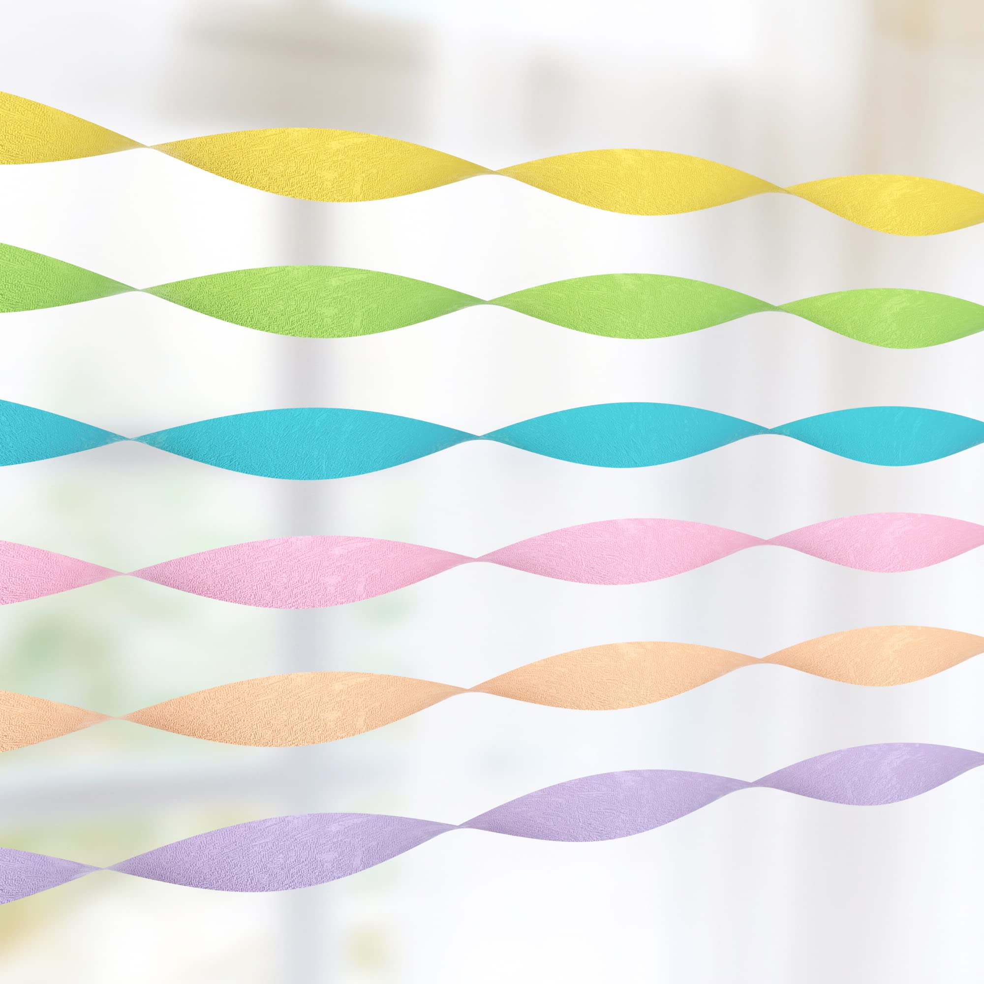 Pastel Love Crepe Paper Streamers - 6 Rolls (492ft Total) 1.8