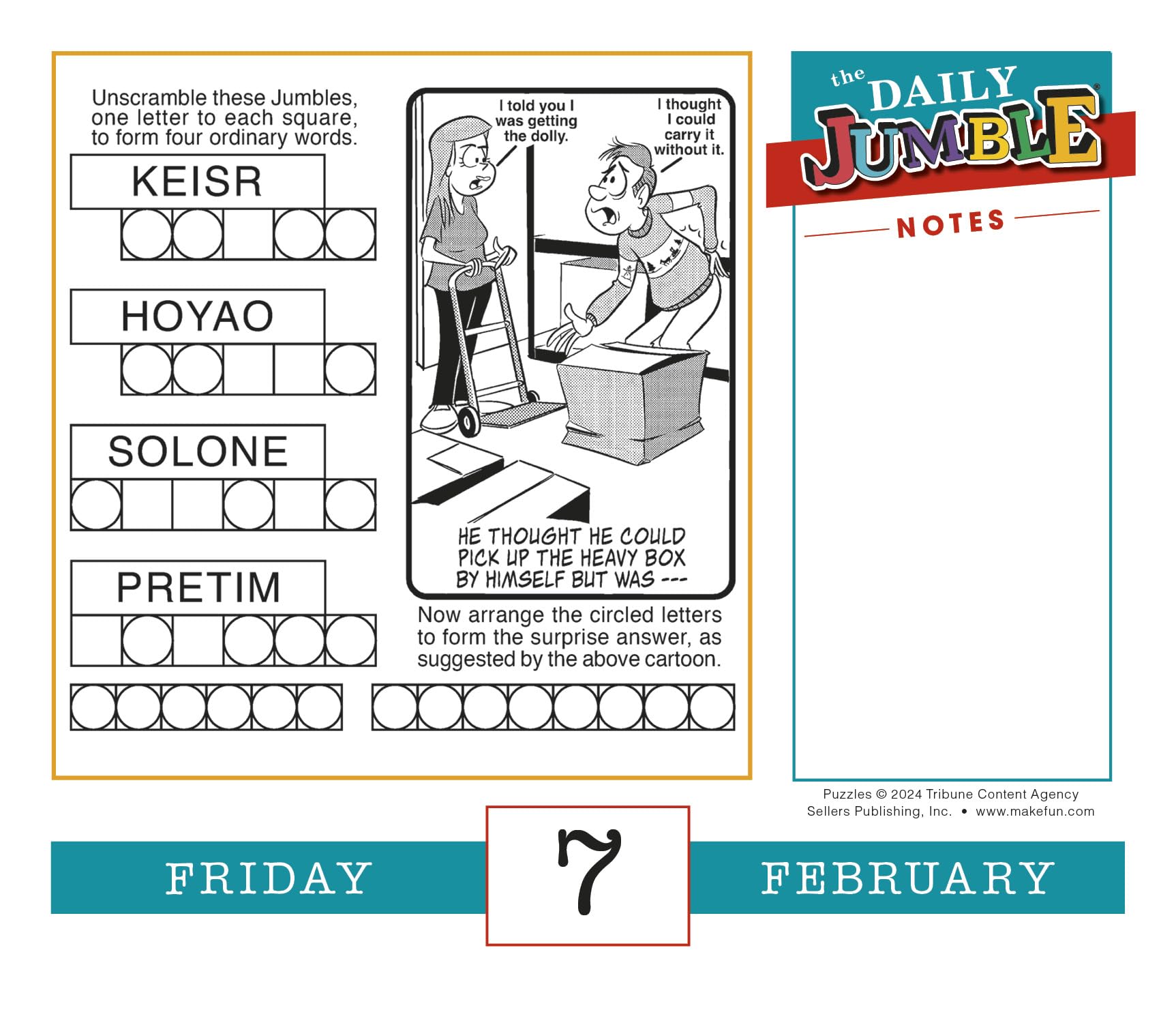 The Daily Jumble 2025 Boxed Daily Desk Calendar - Fun Word Puzzles & Brain Teasers for Office, Home, or Gift Giving