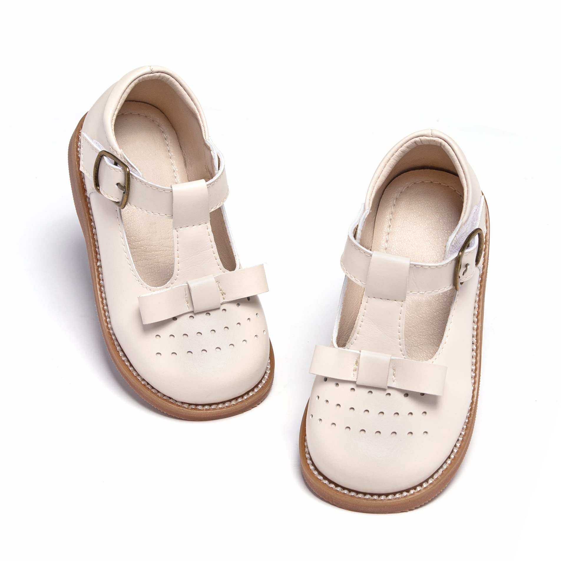 GINFIVE Toddler Girls Dress Shoes - Little Kids Flats School Mary Janes Shoes for Special Occasions & Daily Wear