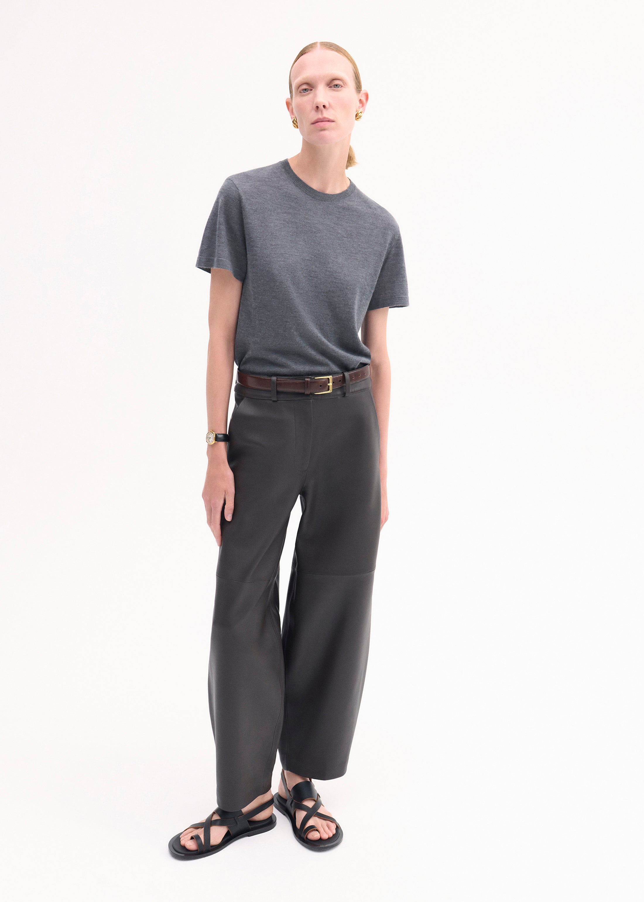 Premium Grey Cashmere T-Shirt for Men & Women | Soft & Luxurious Comfort | Perfect for Casual Wear & Layering