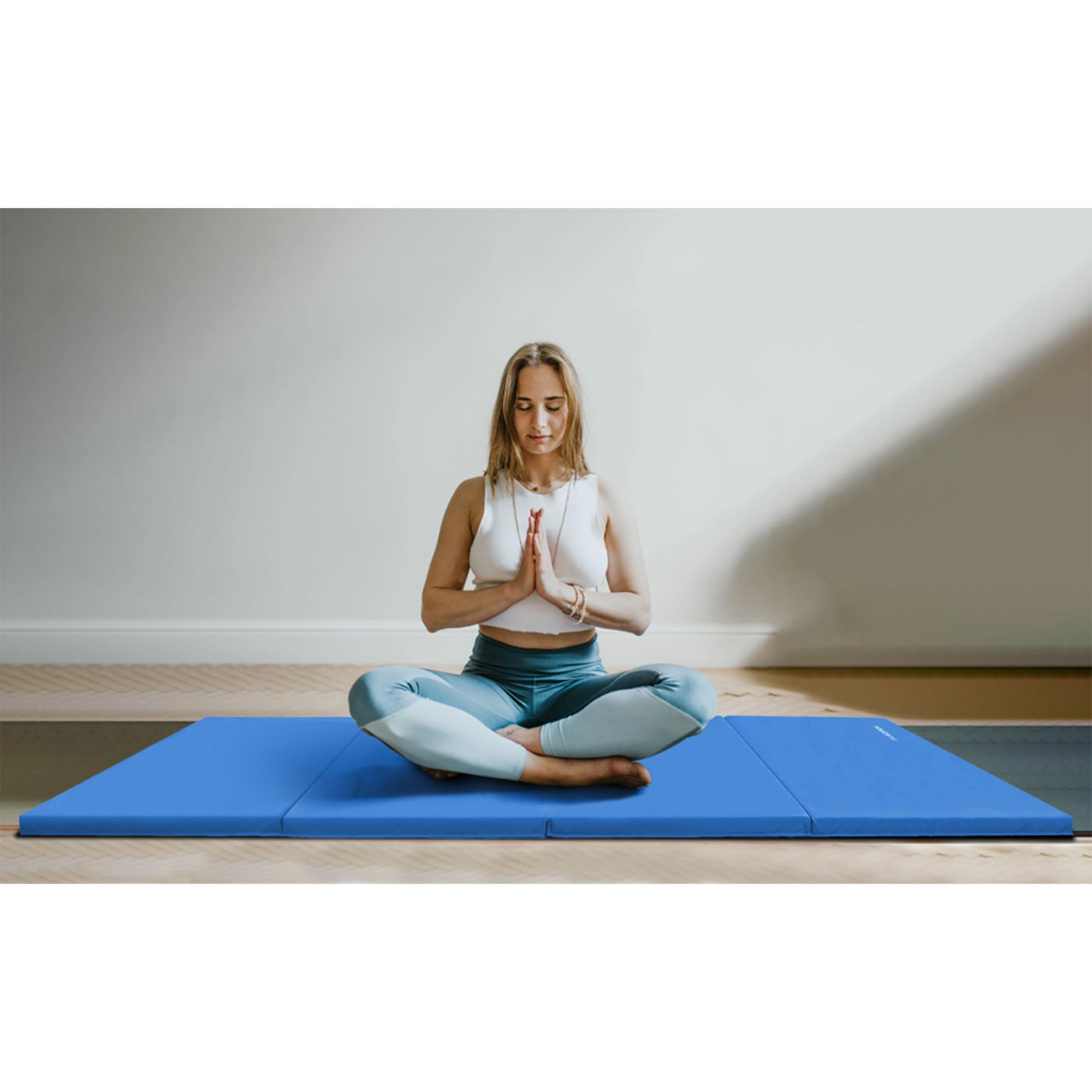 BalanceFrom Foldable Gymnastics Mat for Home Gym, Yoga & Tumbling - Non-Slip Exercise Mat for Kids & Adults - Perfect for Workouts, Stretching & Fitness Training