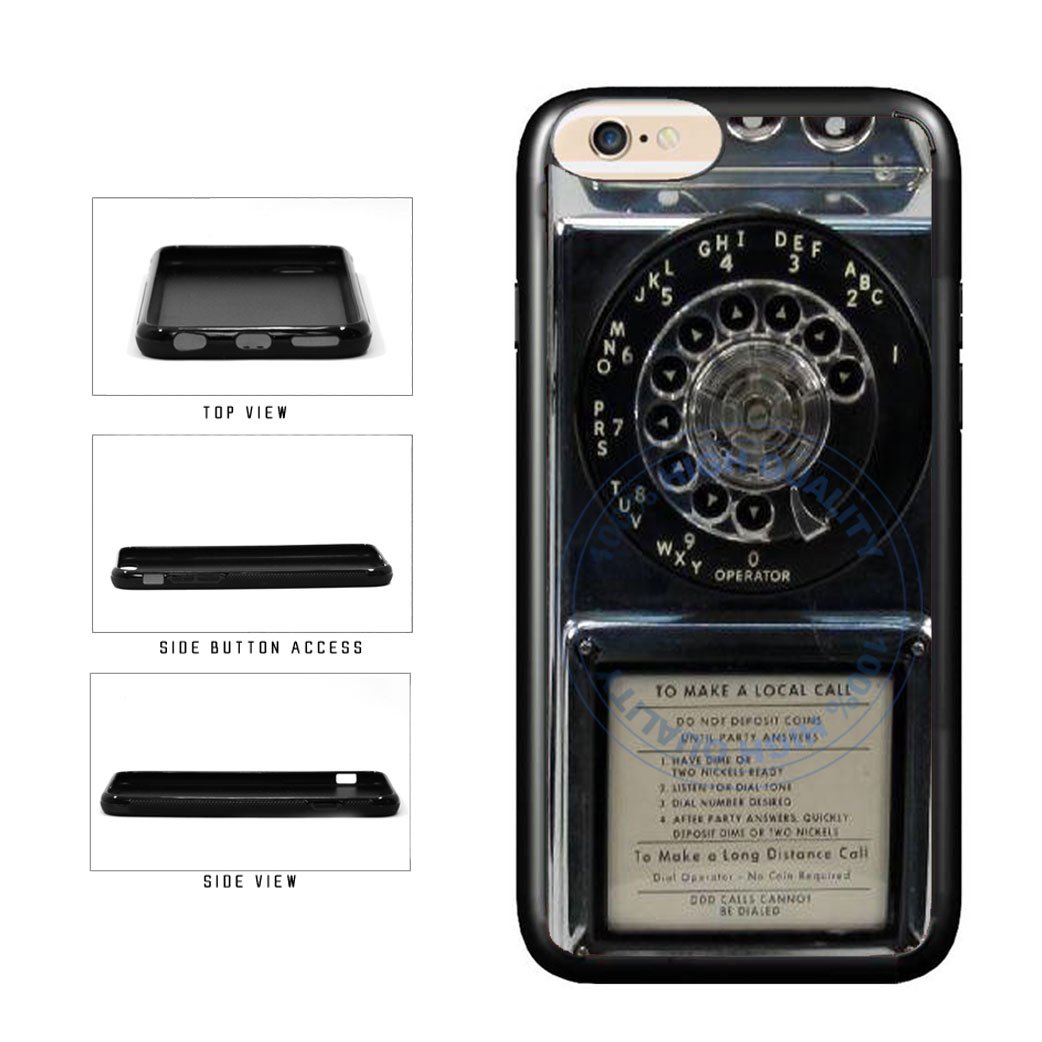 Vintage Rotary Phone Design Shockproof Rubber Case for iPhone 8 Plus / 7 Plus / 6 Plus - Perfect for Retro Lovers & Daily Protection
