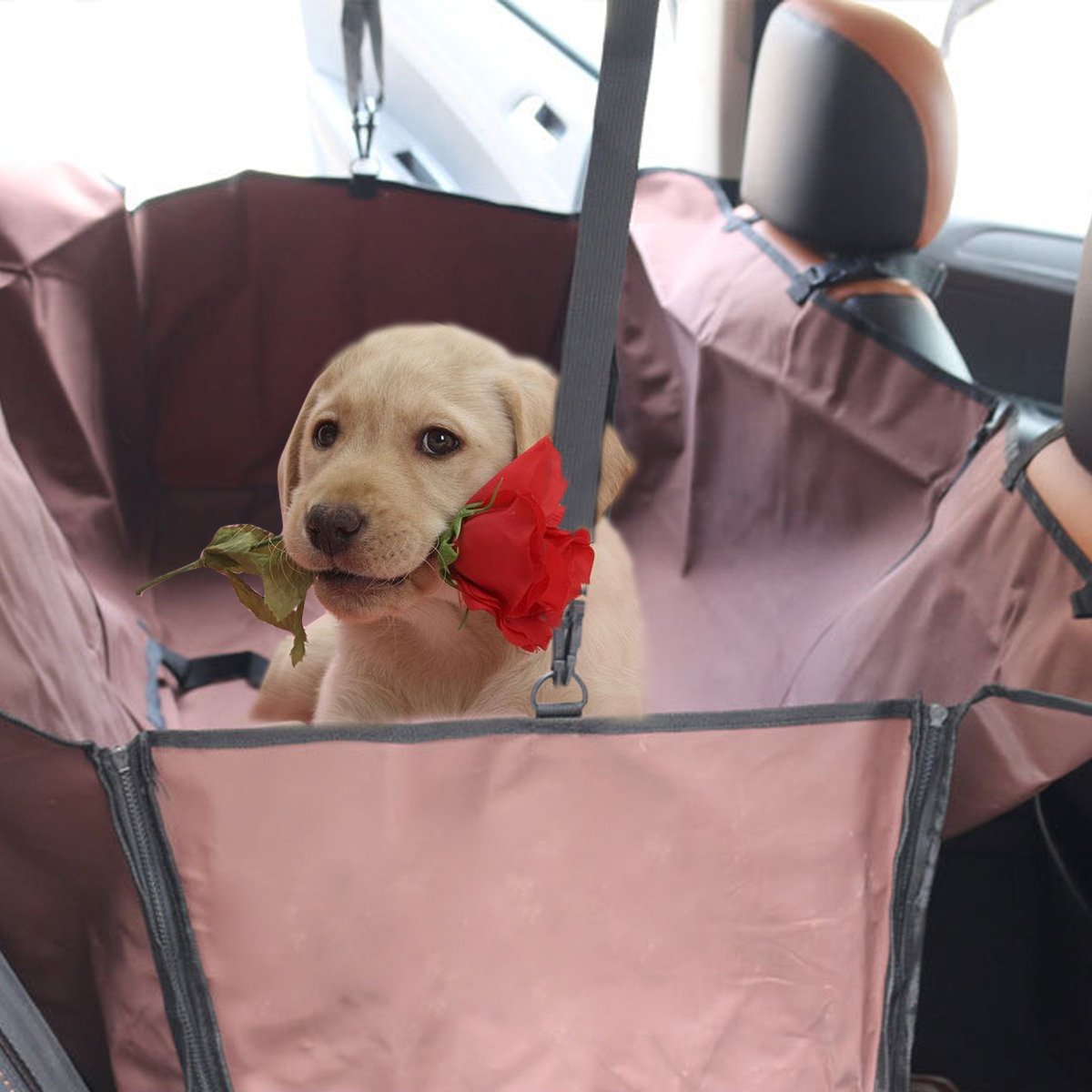 Waterproof Dog Car Seat Cover - Durable Pet Hammock for Backseat with Side Flaps - SUV & Truck Accessories for Travel & Outdoor Adventures