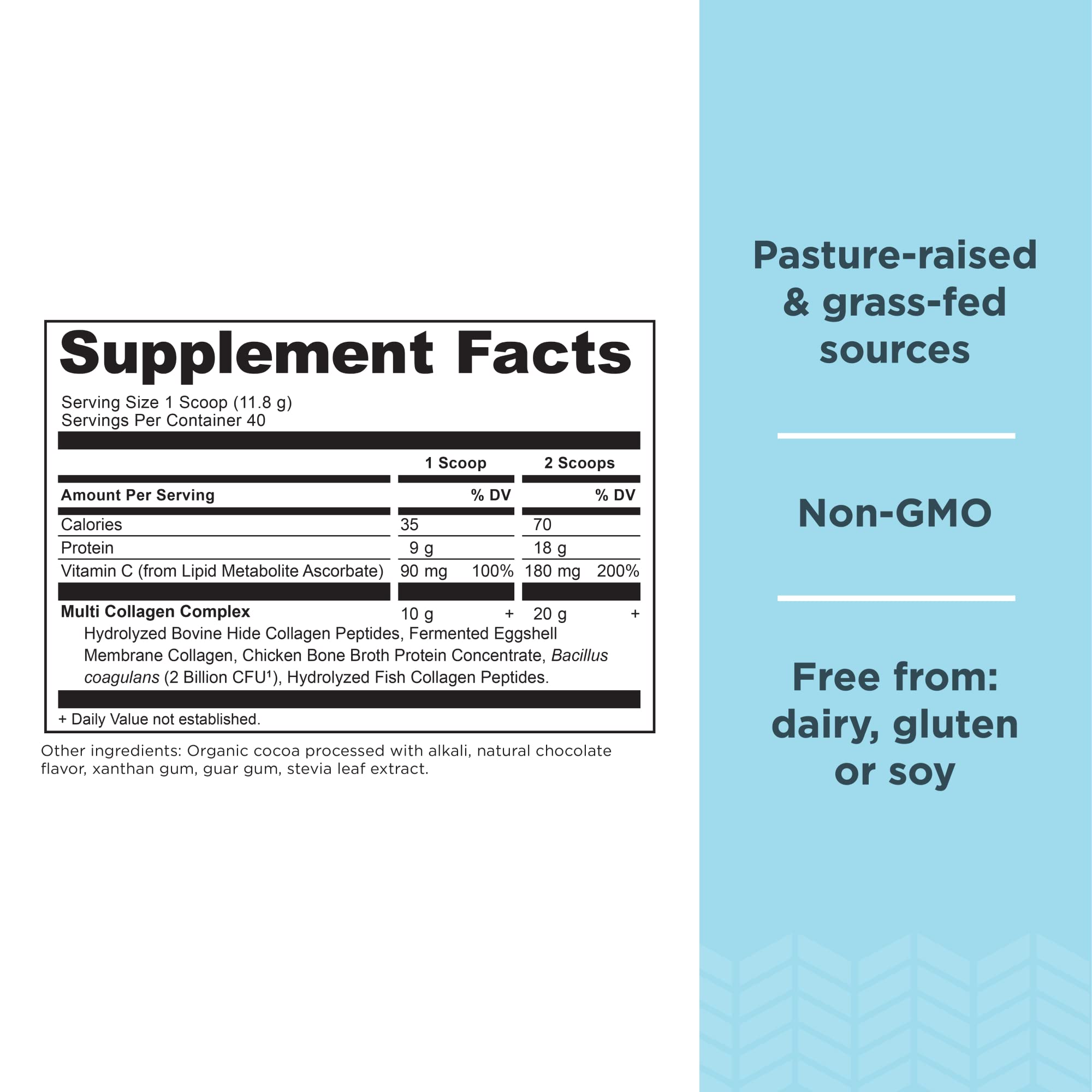 Ancient Nutrition Multi Collagen Protein Powder - Chocolate Flavor, 16.65oz (45 Servings) with Hydrolyzed Collagen Peptides & Vitamin C for Skin, Nails & Gut Health | Supports Joint Recovery, Post-Workout Muscle Repair & Healthy Aging