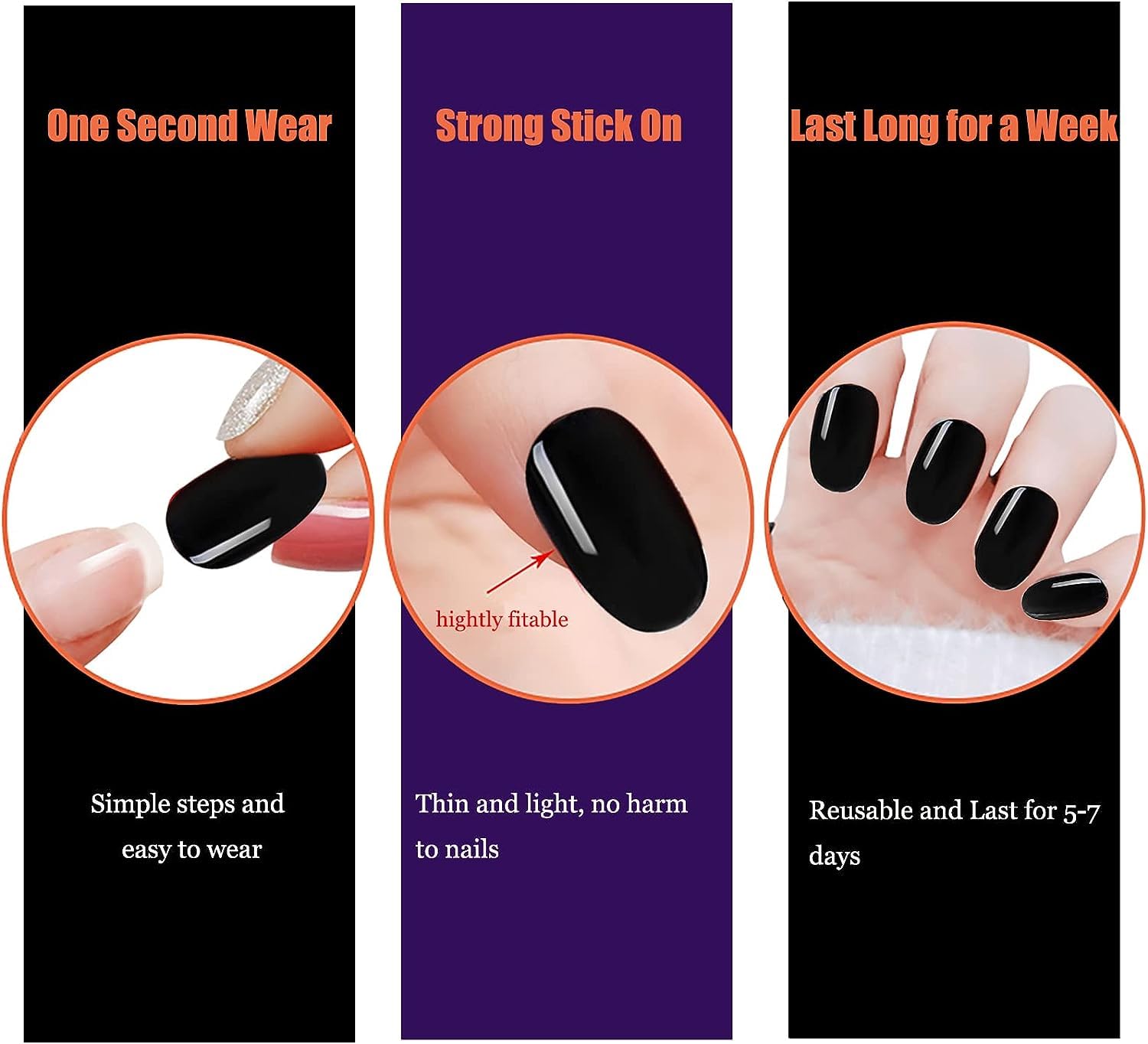 24PCS Natural French Short False Nails - Acrylic Full Cover Fake Nails for Women, Delicate & Comfortable Press on Nails Kit - Perfect for Daily Wear, Parties, Weddings & Special Occasions (N37, 24 Count)
