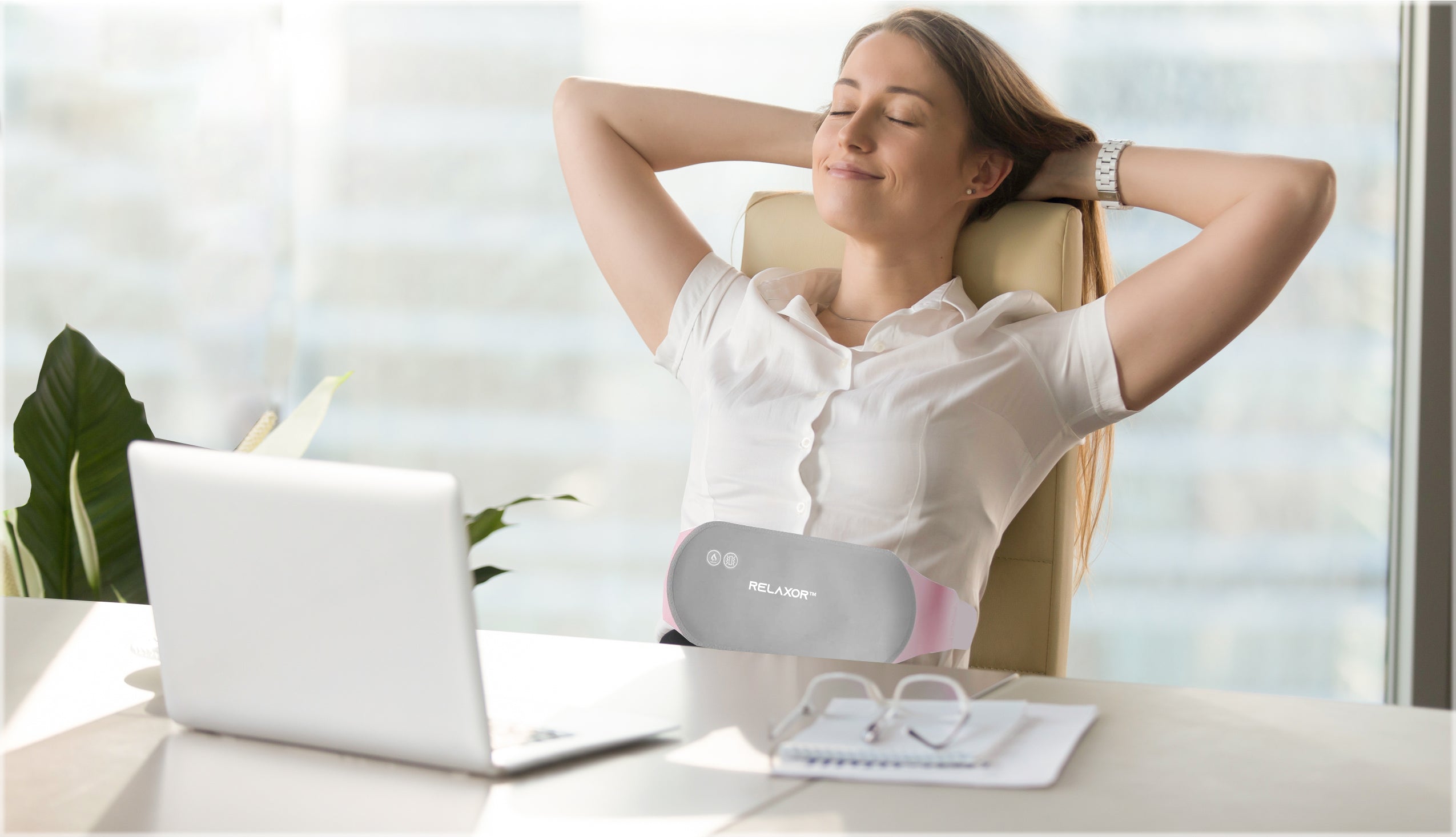 Relaxor Heating Pad for Back Pain Relief - Electric Heating Pad with Auto Shut-Off, Soft Fleece Cover - Perfect for Muscle Pain, Cramps & Arthritis - Home, Office & Travel Use