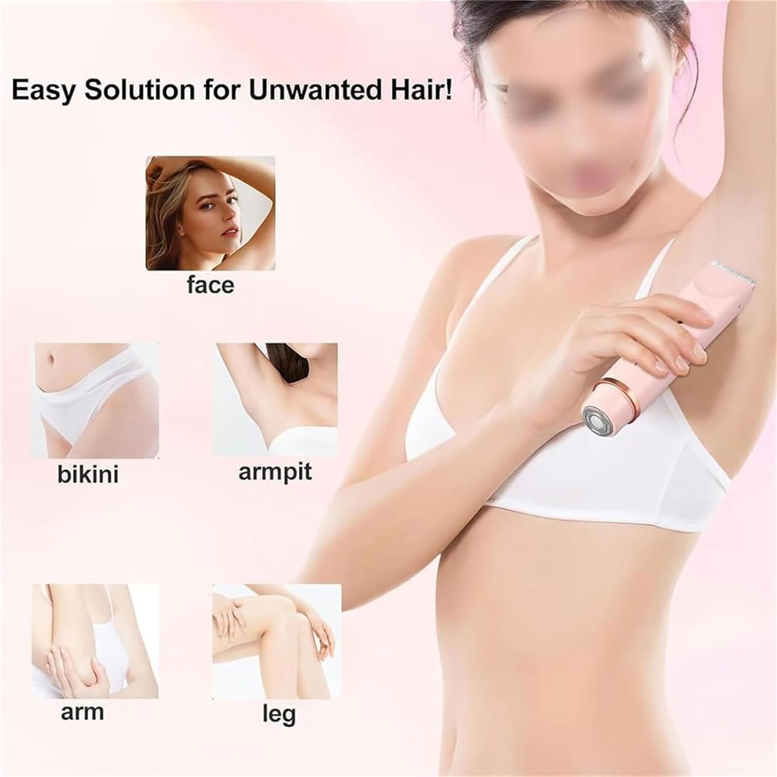 Reshline 2-in-1 Electric Shaver for Women - Wet & Dry Rechargeable Lady Razor with Floating Heads, Pink (2025 New Model) | Smooth Legs & Underarms - Perfect for Travel, Gym & Quick Hair Removal at Home