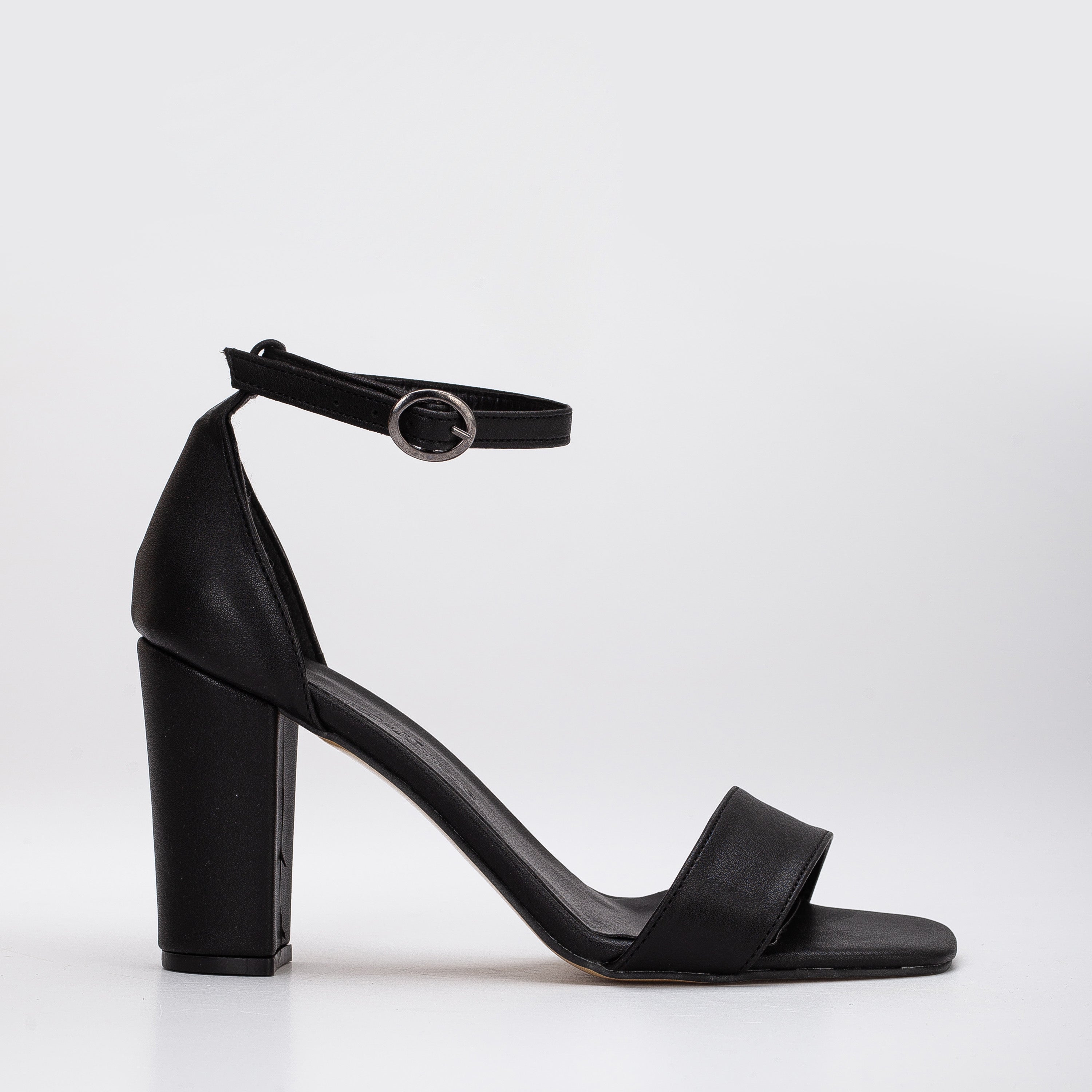 Jess Black Open Toe Block Heels - Women's Comfortable Chunky Heel Sandals for Office, Party & Summer Outfits